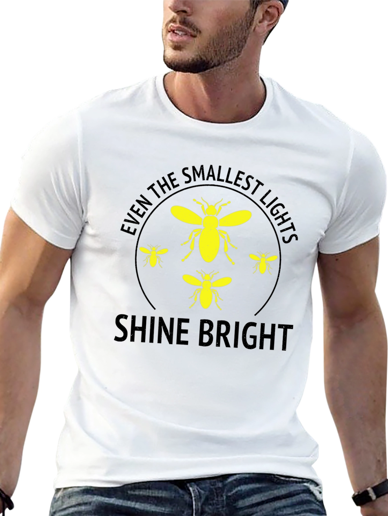Black Shine Bright Firefly Graphic T-Shirt view 13