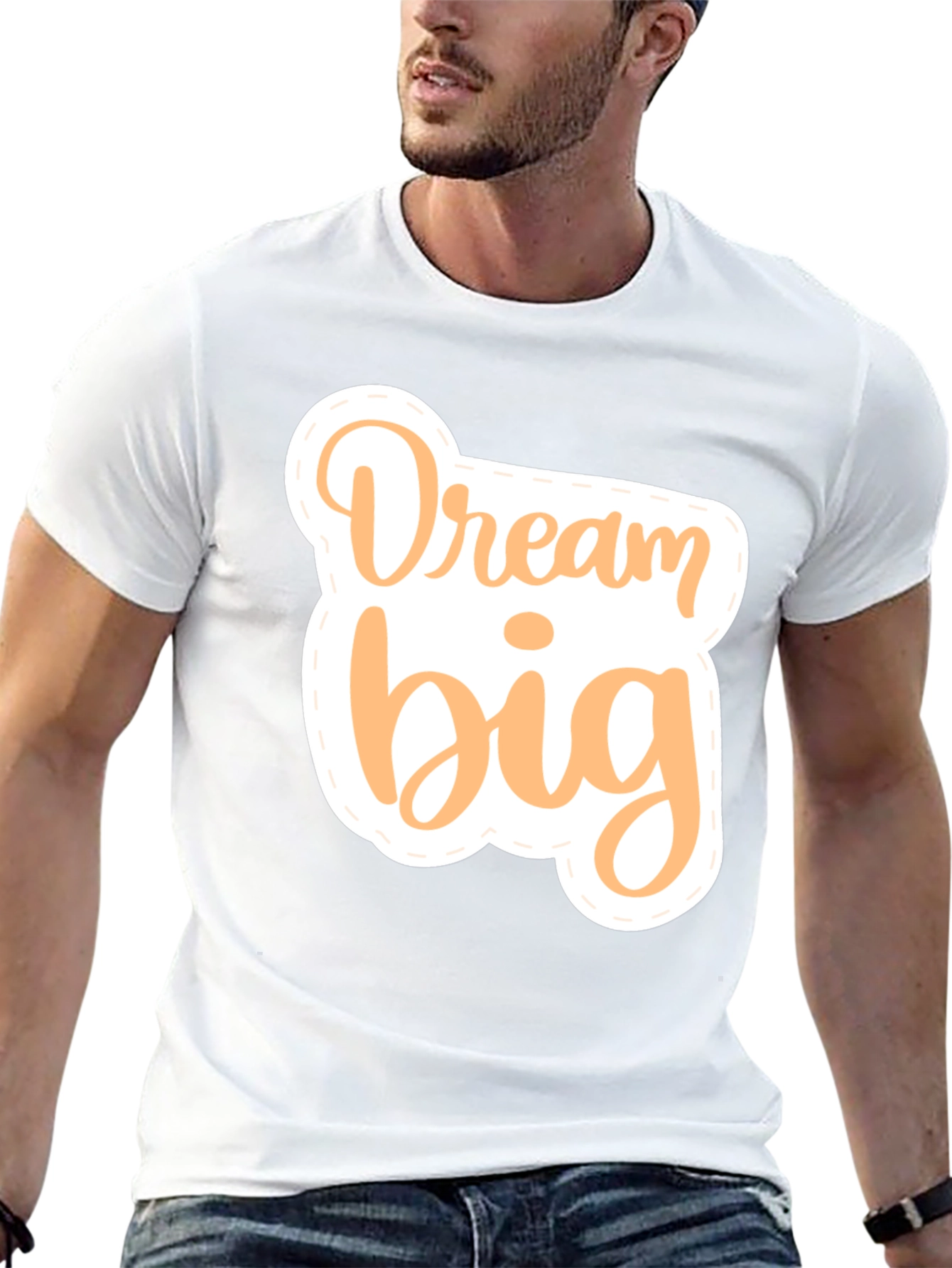 Black Dream Big Graphic Tee - Inspirational Black T-Shirt view 13