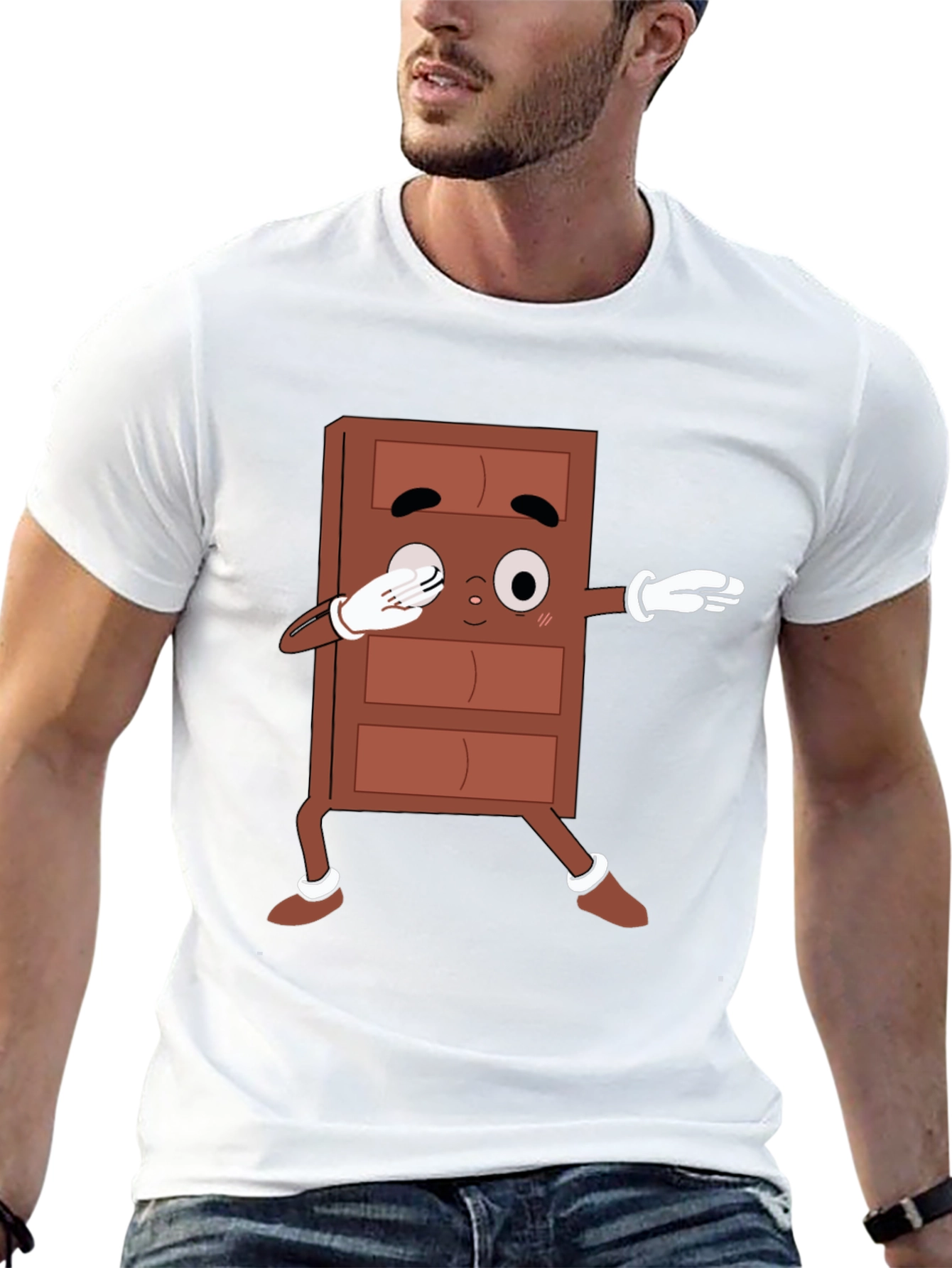 Black Chocolate Dab T-Shirt - Funny Cartoon Tee view 13