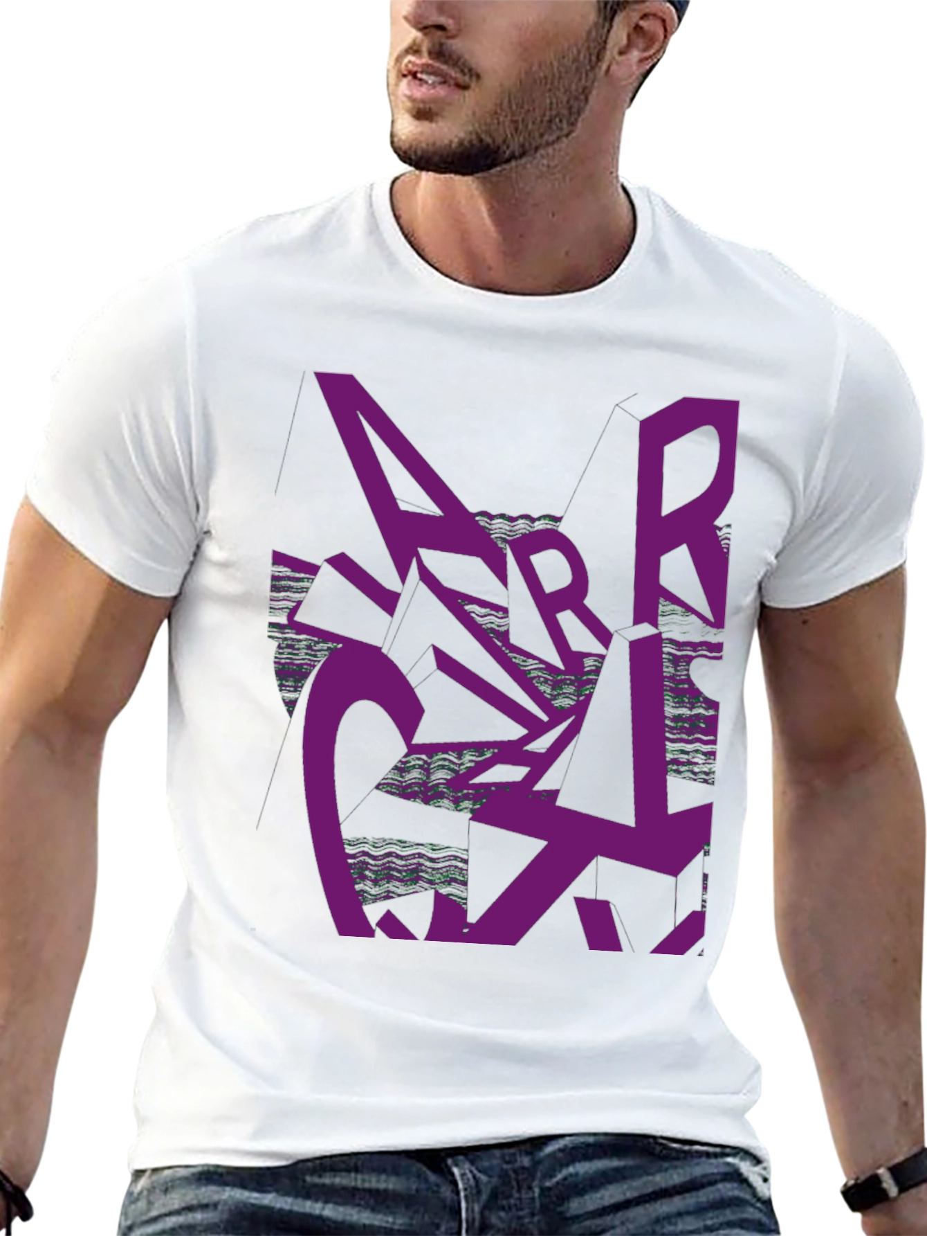 Black Abstract Graphic Print Black T-Shirt view 13