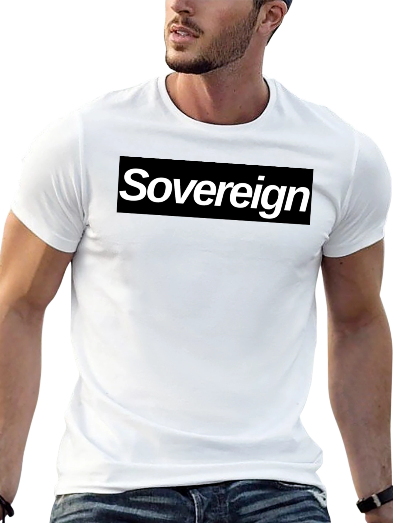 Black Sovereign Graphic Tee - Black Cotton Blend view 13