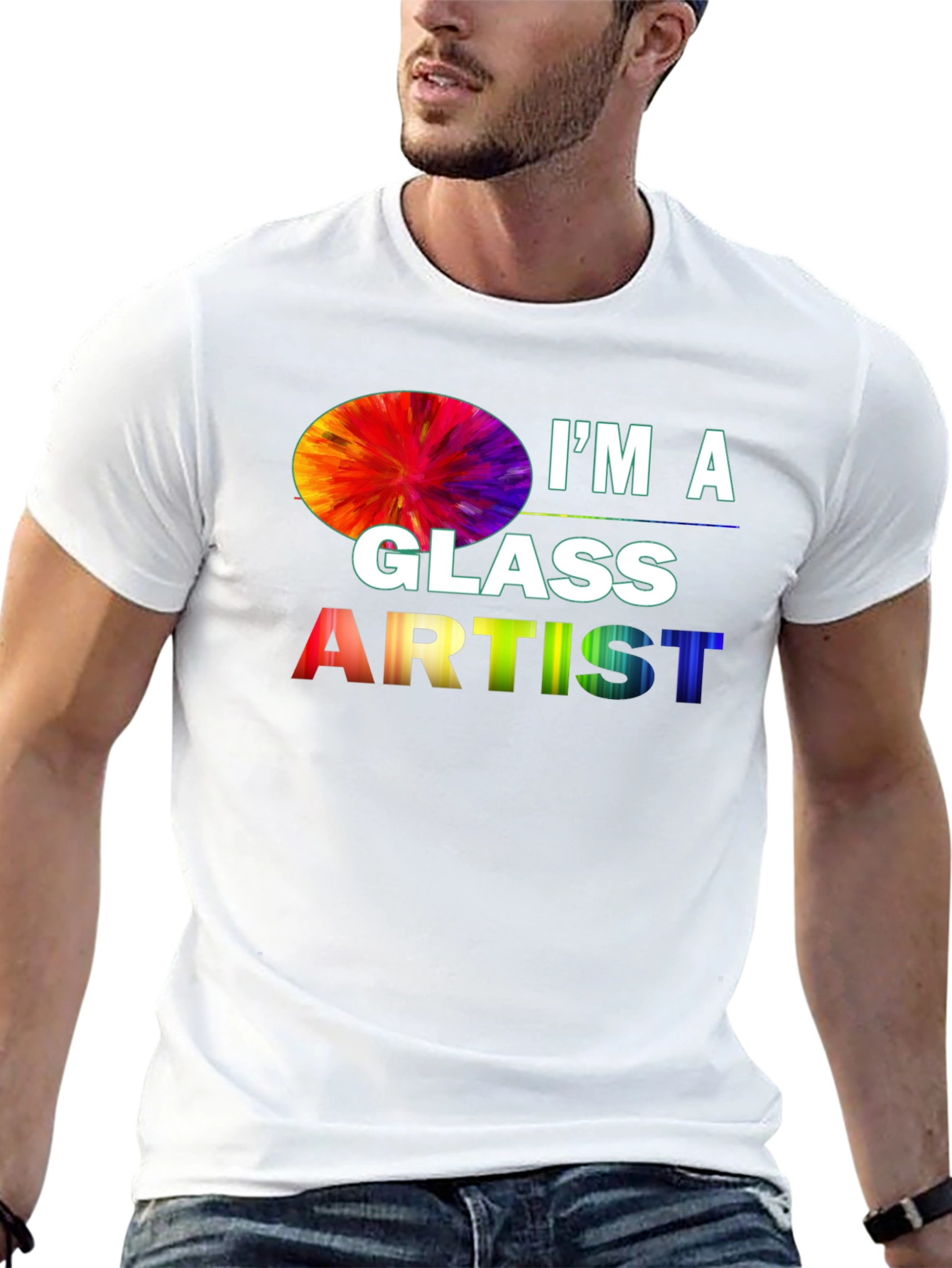 Black I'm a Glass Artist T-Shirt view 13