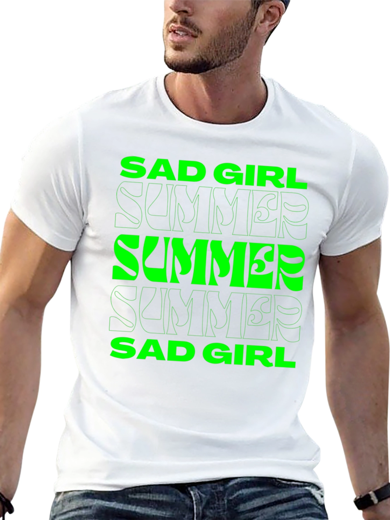 Sad Girl Summer Graphic Tee - Black - 13
