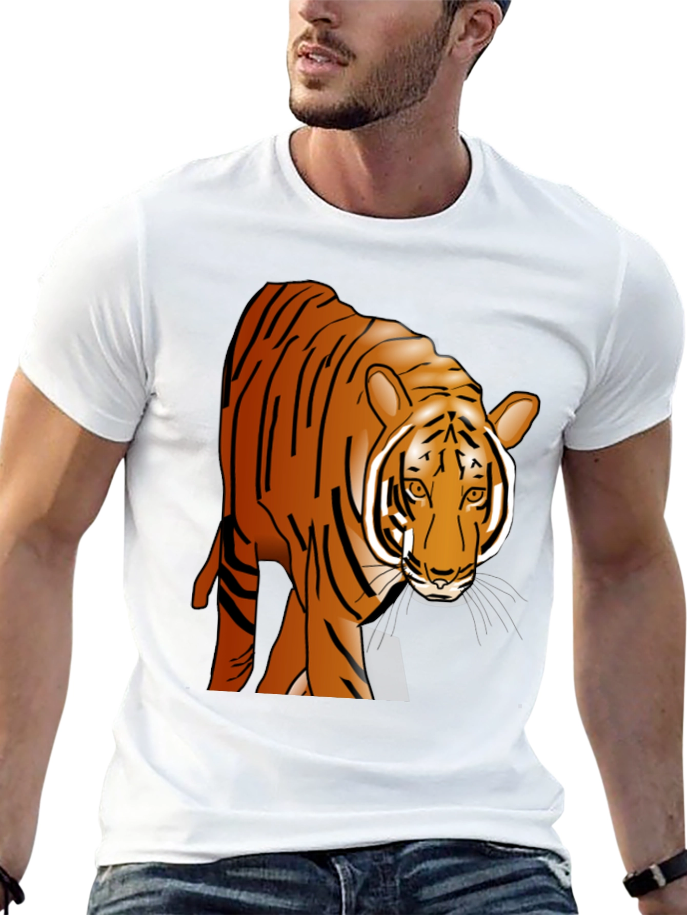 Black Tiger Graphic Black T-Shirt - Wildlife Tee view 13