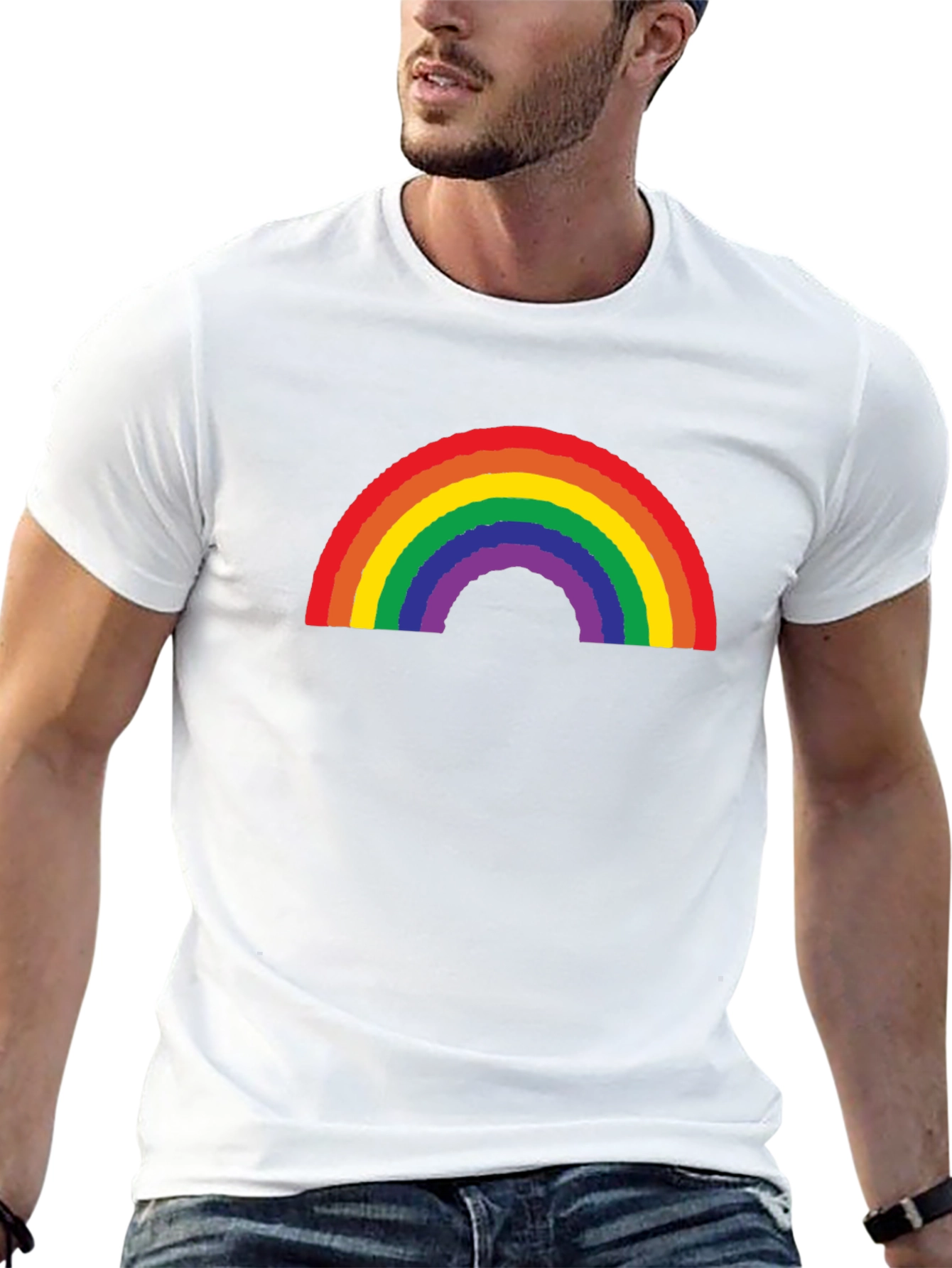 Black Rainbow Pride Graphic Tee view 13