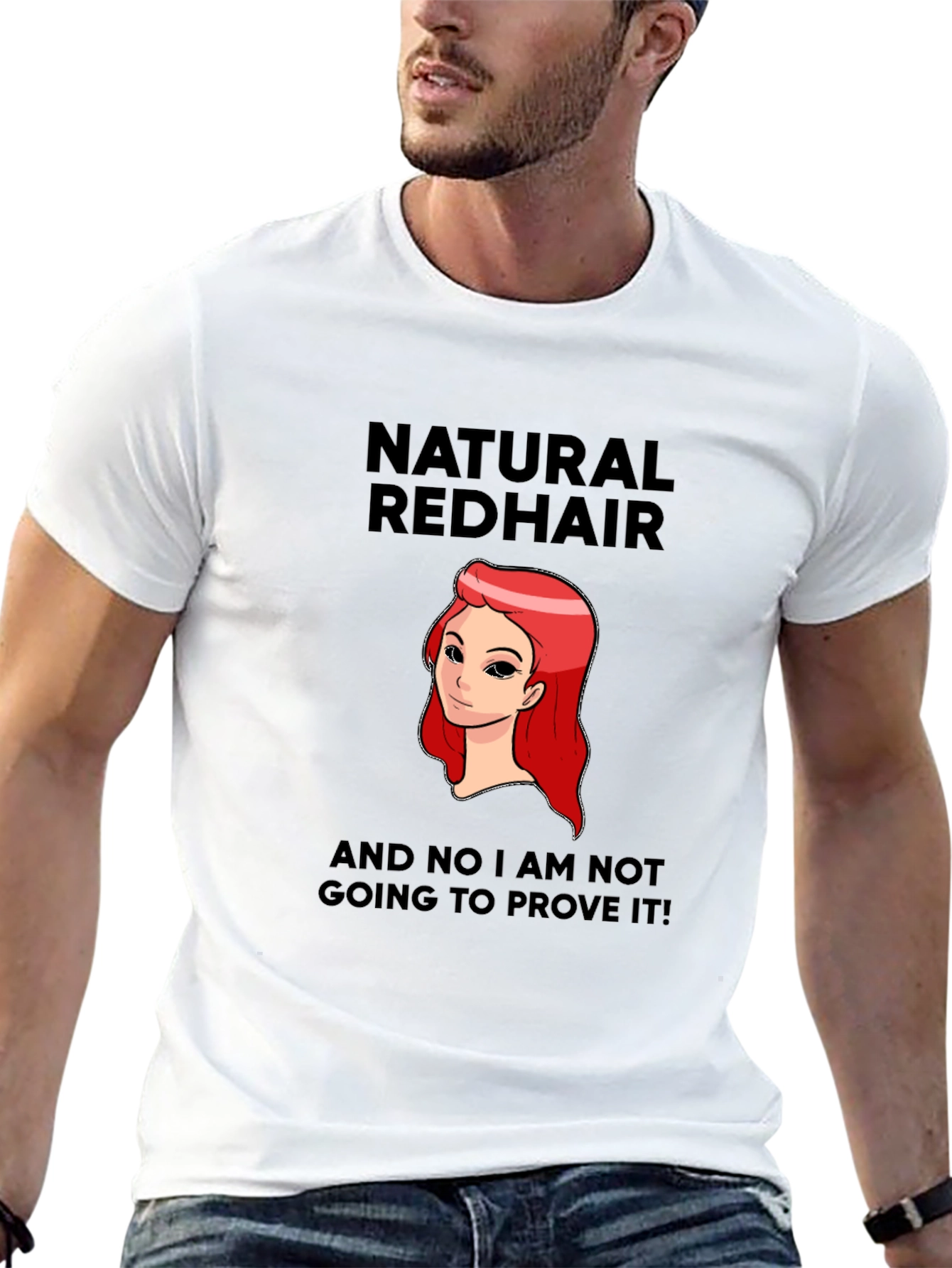 Black Natural Redhead T-Shirt - Funny Slogan Tee view 13