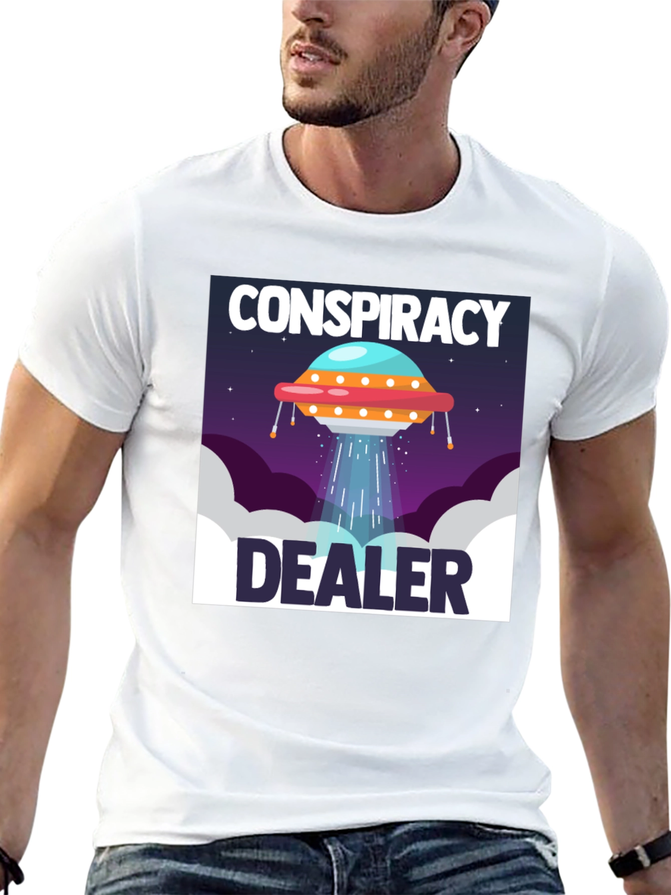 Black Conspiracy Dealer UFO T-Shirt view 13