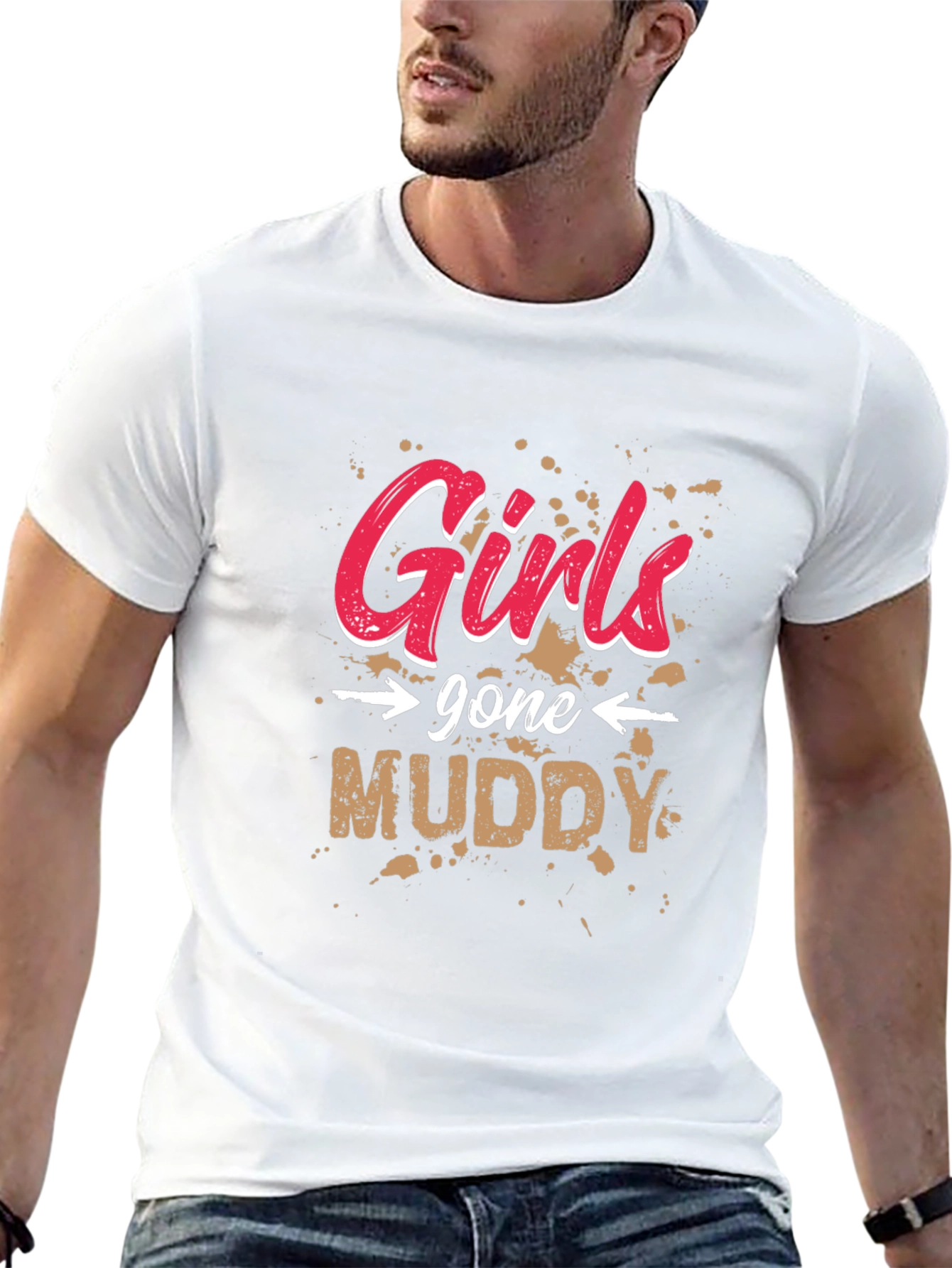 Black Girls Gone Muddy Black T-Shirt view 13