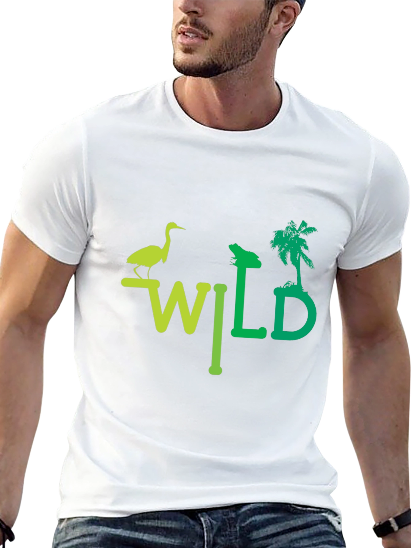 Black Wild Nature Graphic T-Shirt - Unisex Black Tee view 13