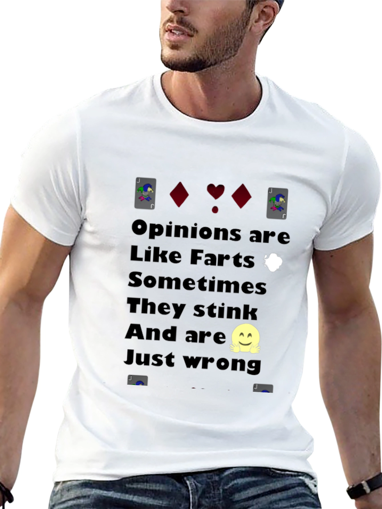 Black Funny Opinion T-Shirt - Like Farts view 13