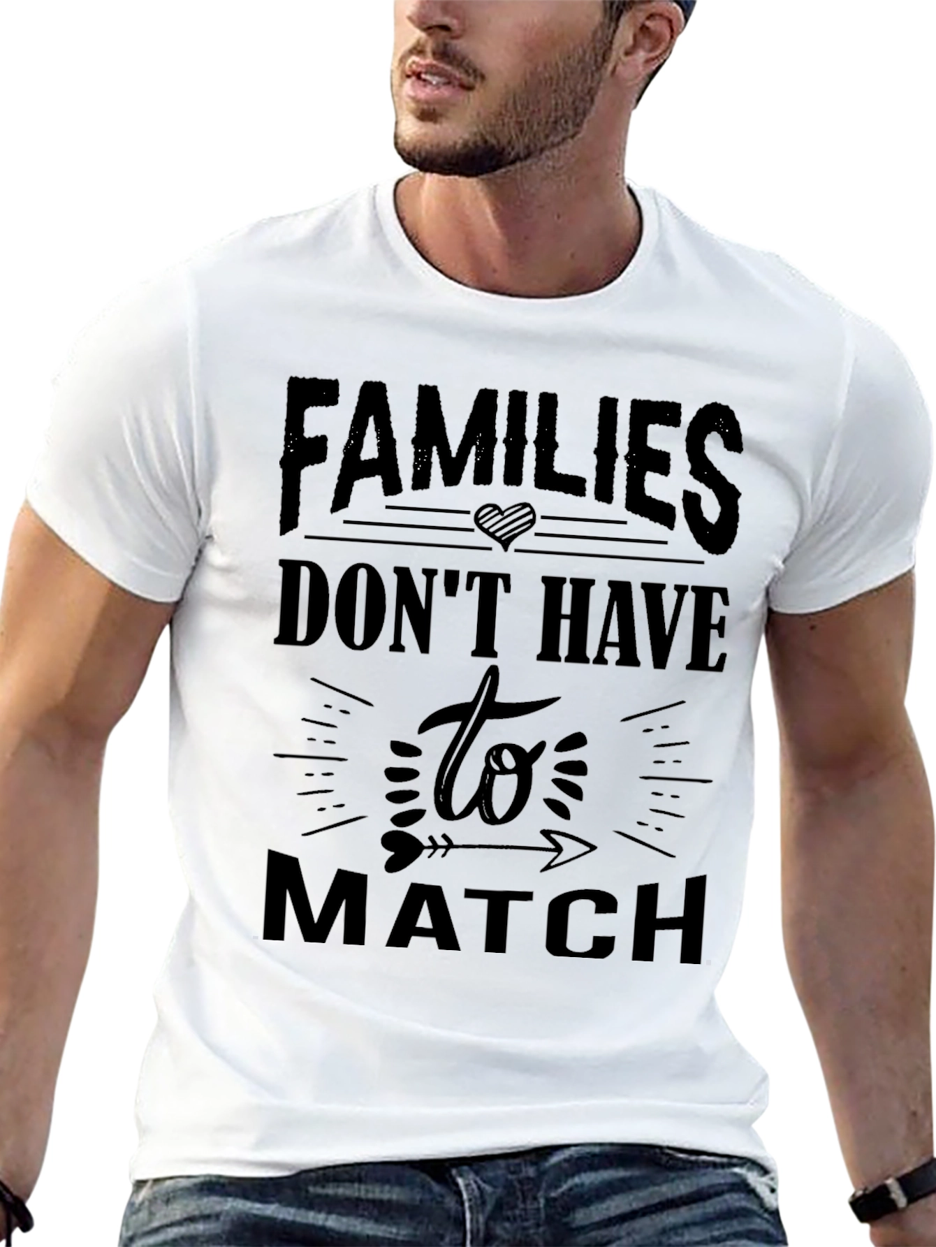Black Families Don't Have to Match Black Graphic Tee view 13