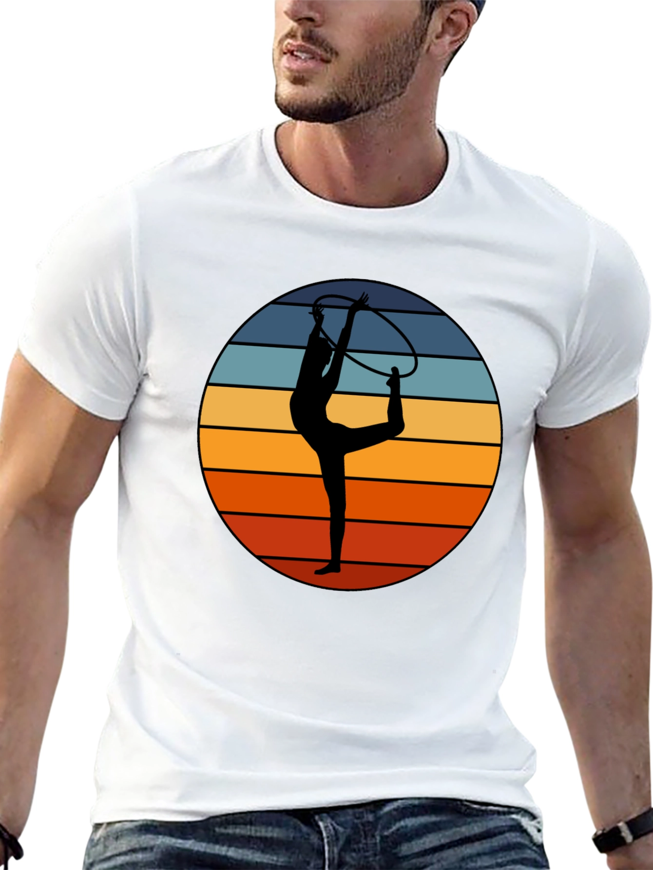 Black Retro Gymnast T-Shirt view 13