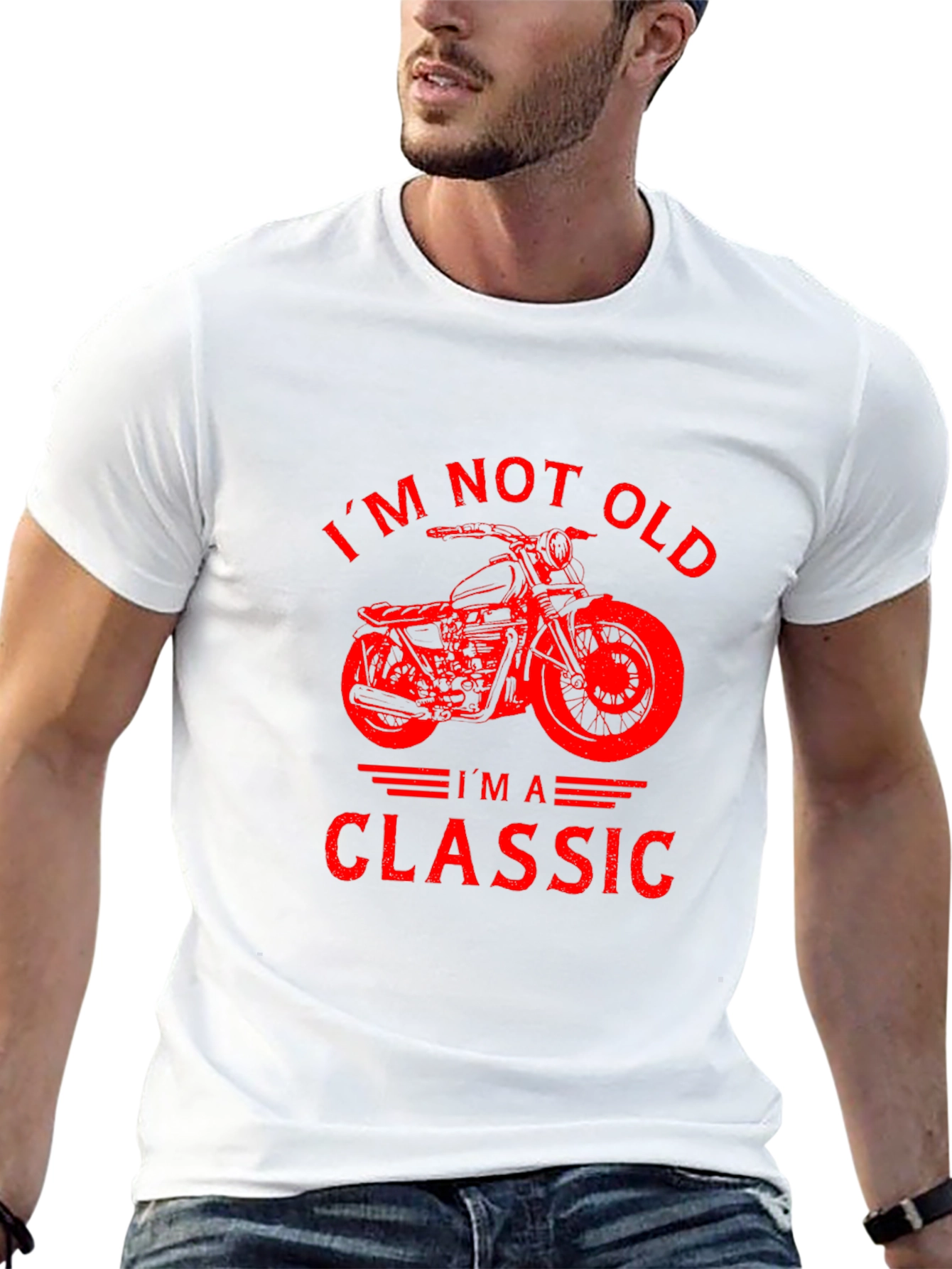 Black I'm Not Old I'm a Classic Motorcycle Graphic T-Shirt view 13