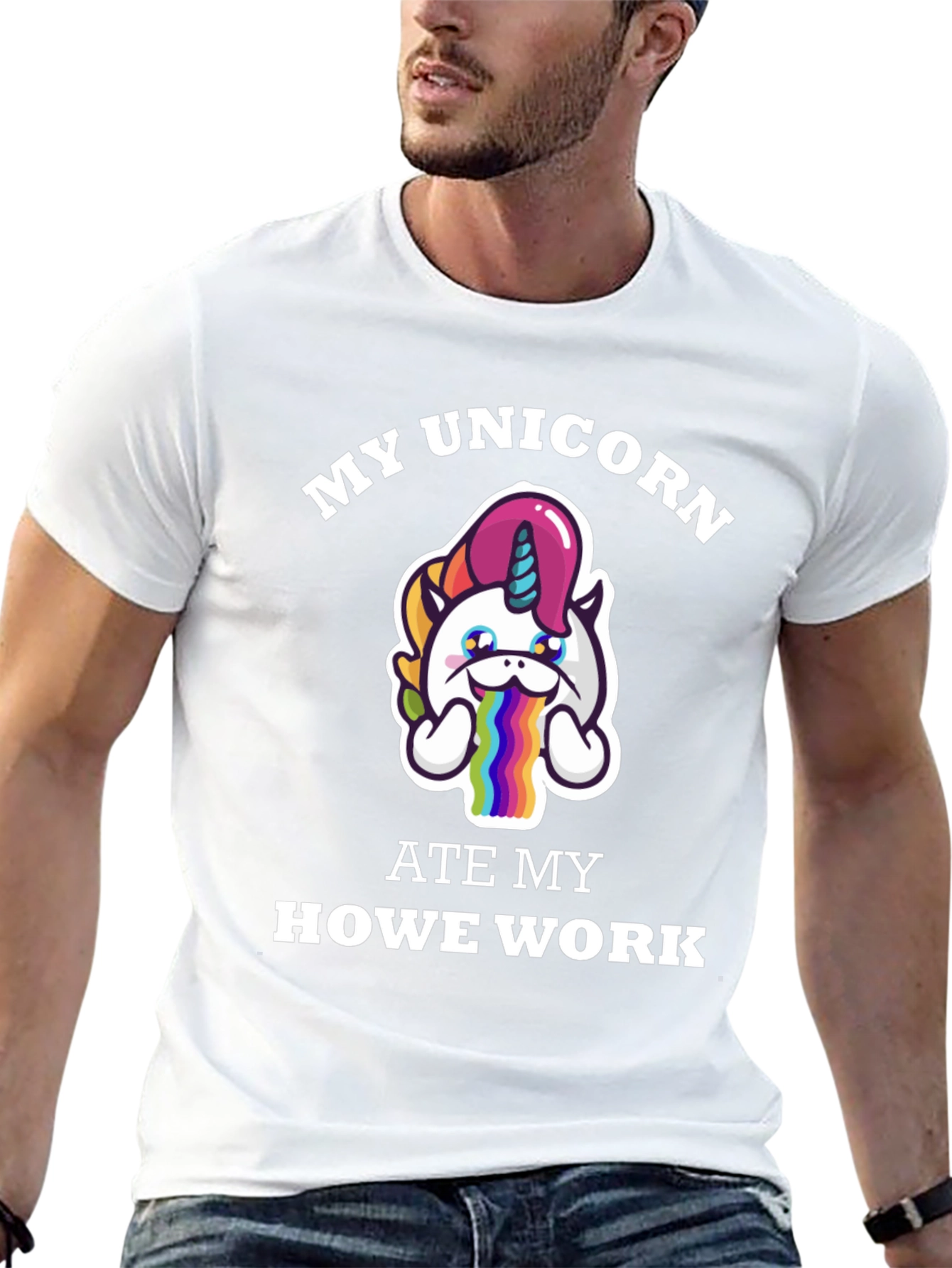 Black My Unicorn Ate My Homework T-Shirt view 13