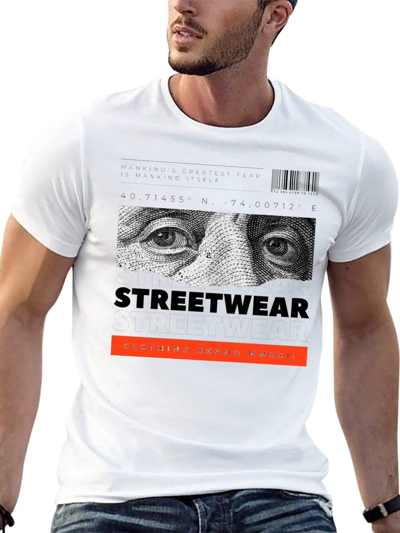 Black Streetwear Graphic Print Black T-Shirt view 13