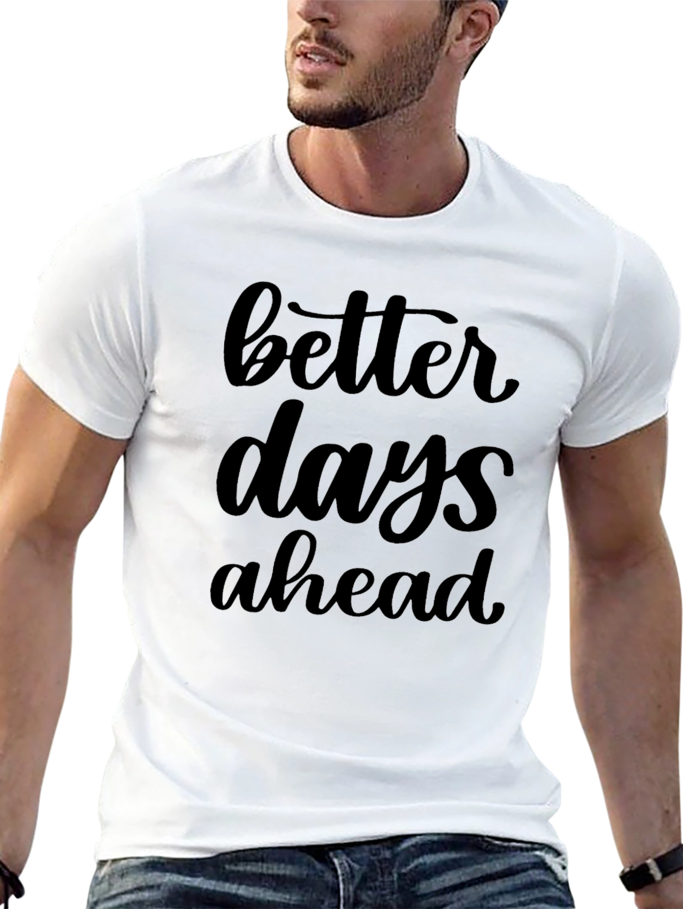 Black Better Days Ahead Graphic Tee - Black view 13