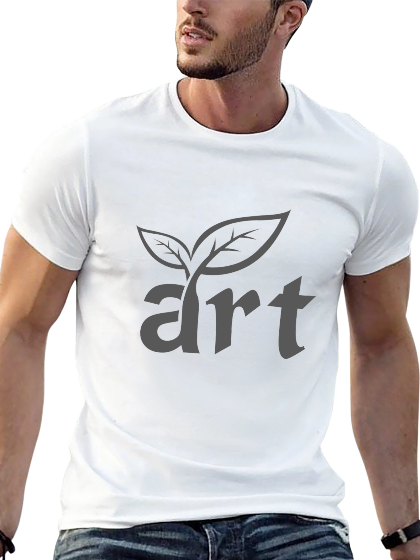 Black Nature Art T-Shirt - Eco-Friendly Design view 13