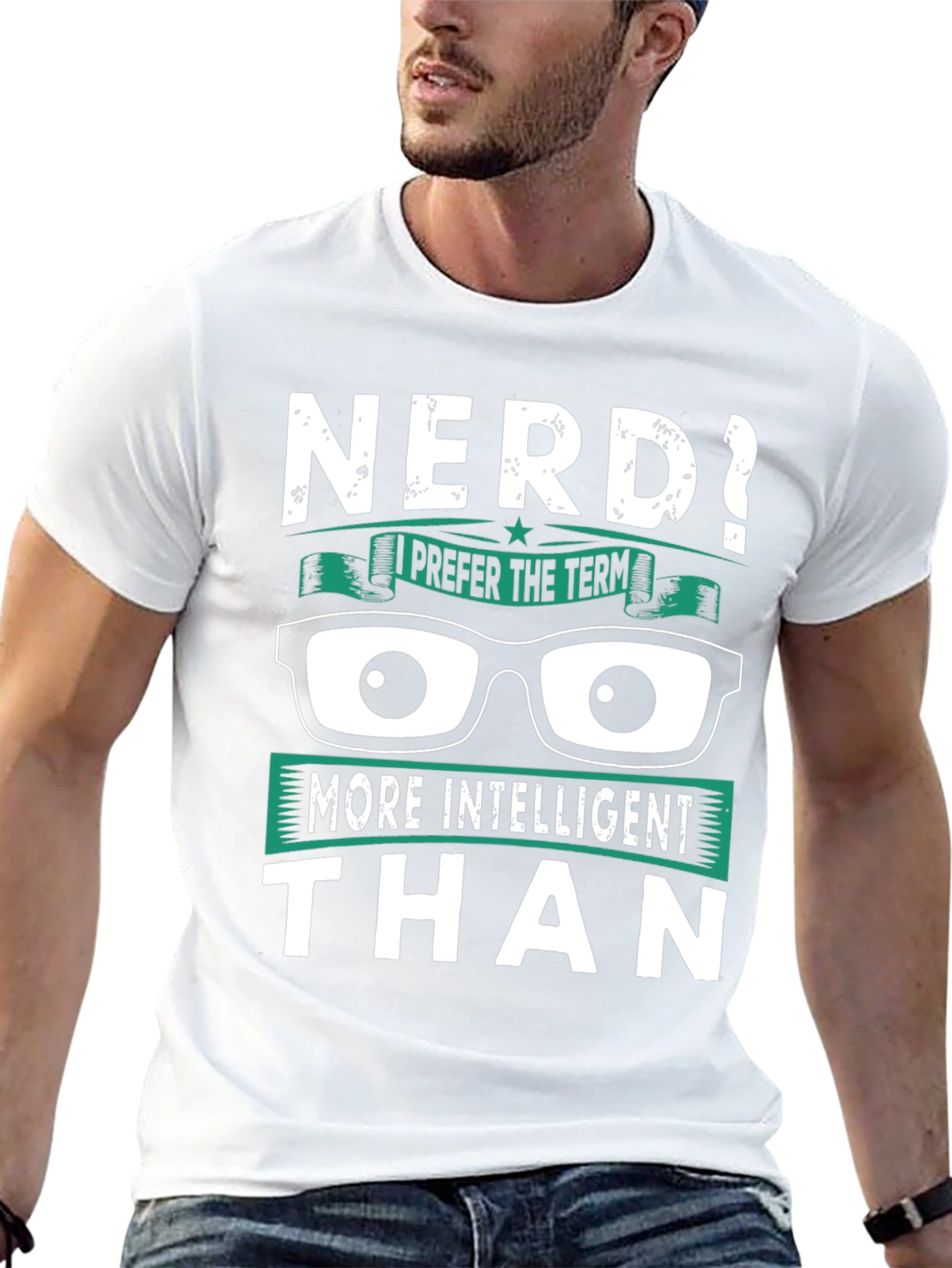 Black Nerd? Intelligent Humor T-Shirt view 13