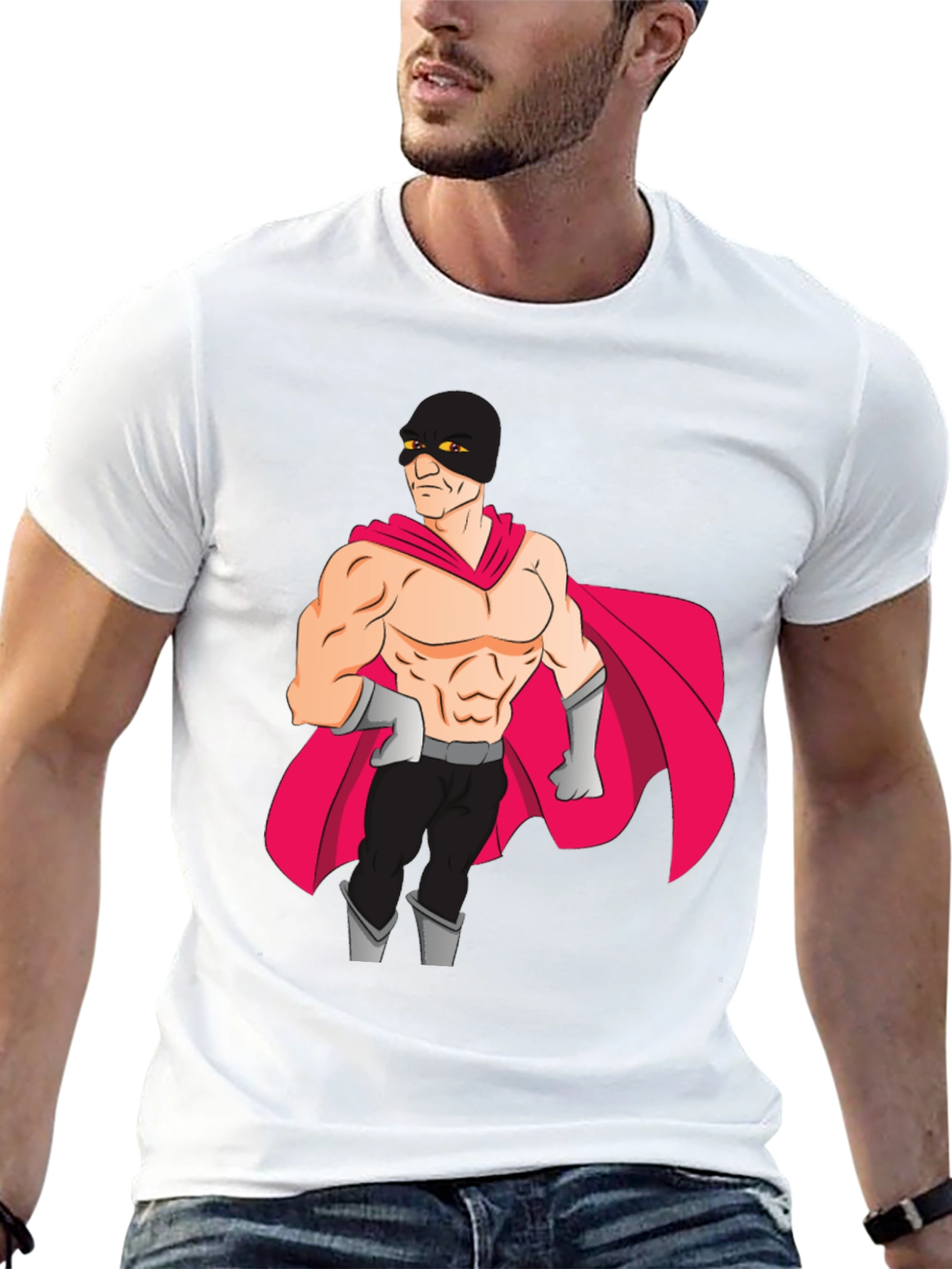 Black Superhero Graphic Black T-Shirt view 13