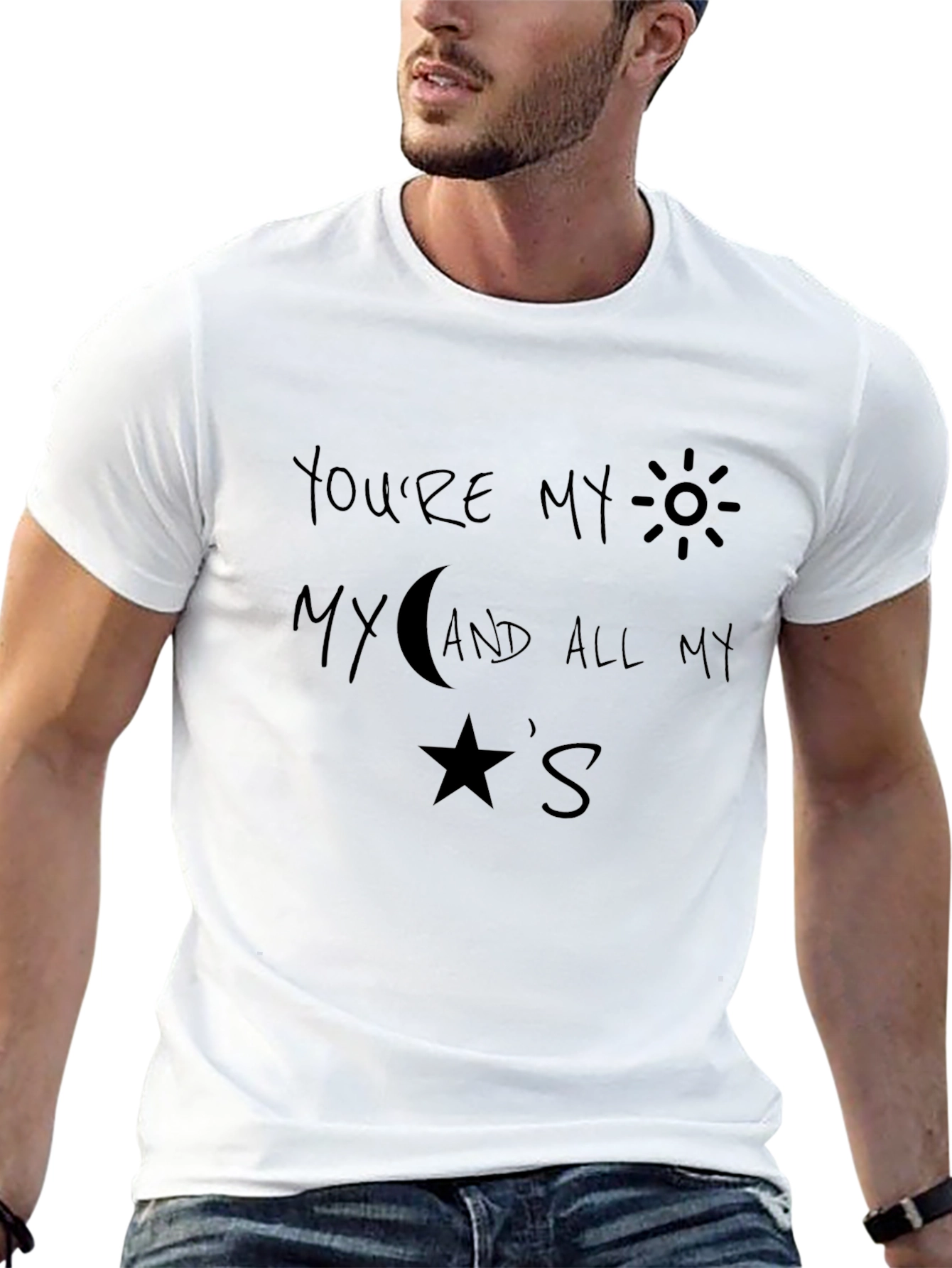 Black You're My Sun Moon Stars Graphic Tee - Black view 13