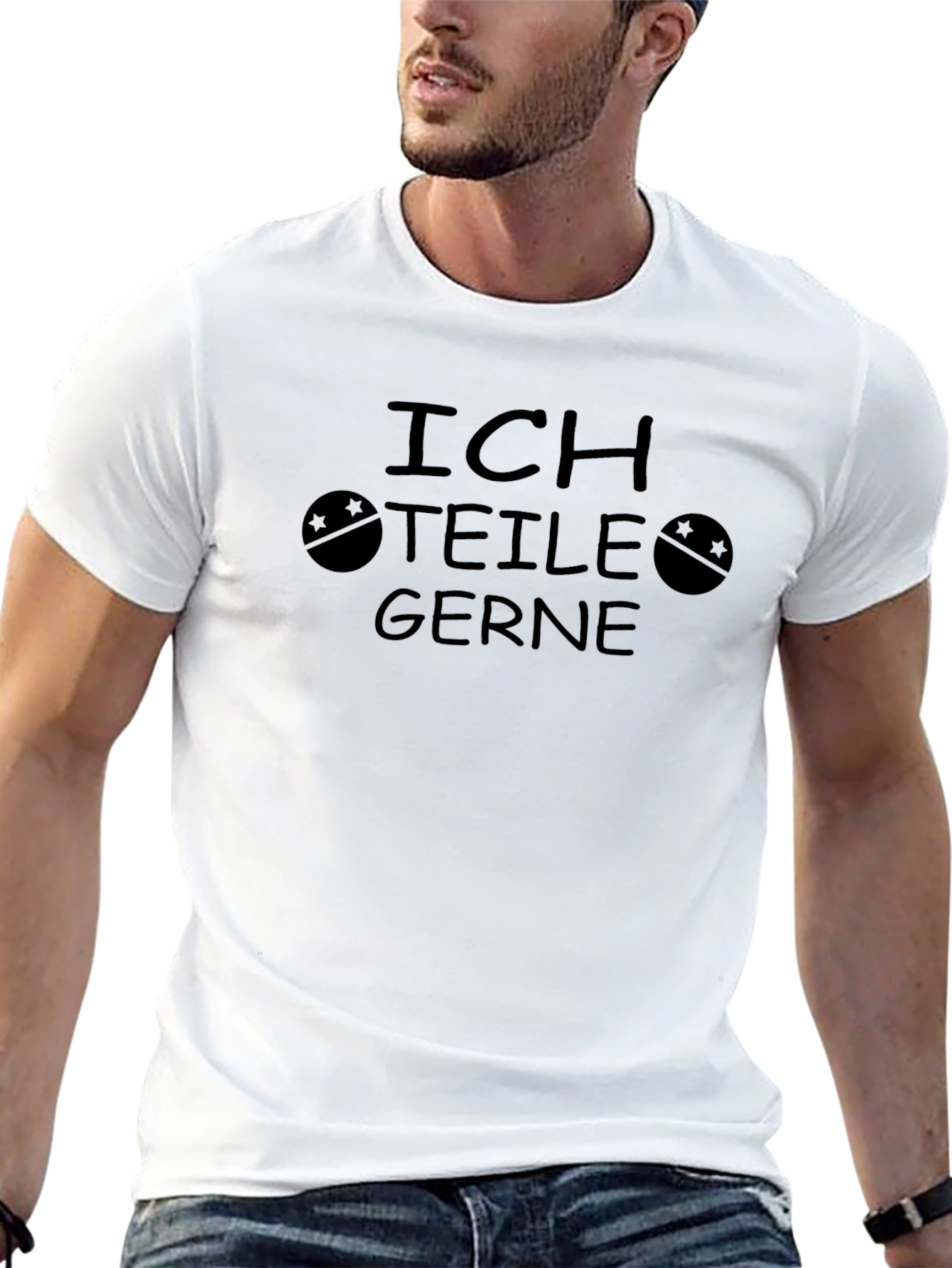 Ich Teile Gerne Graphic Tee - 13