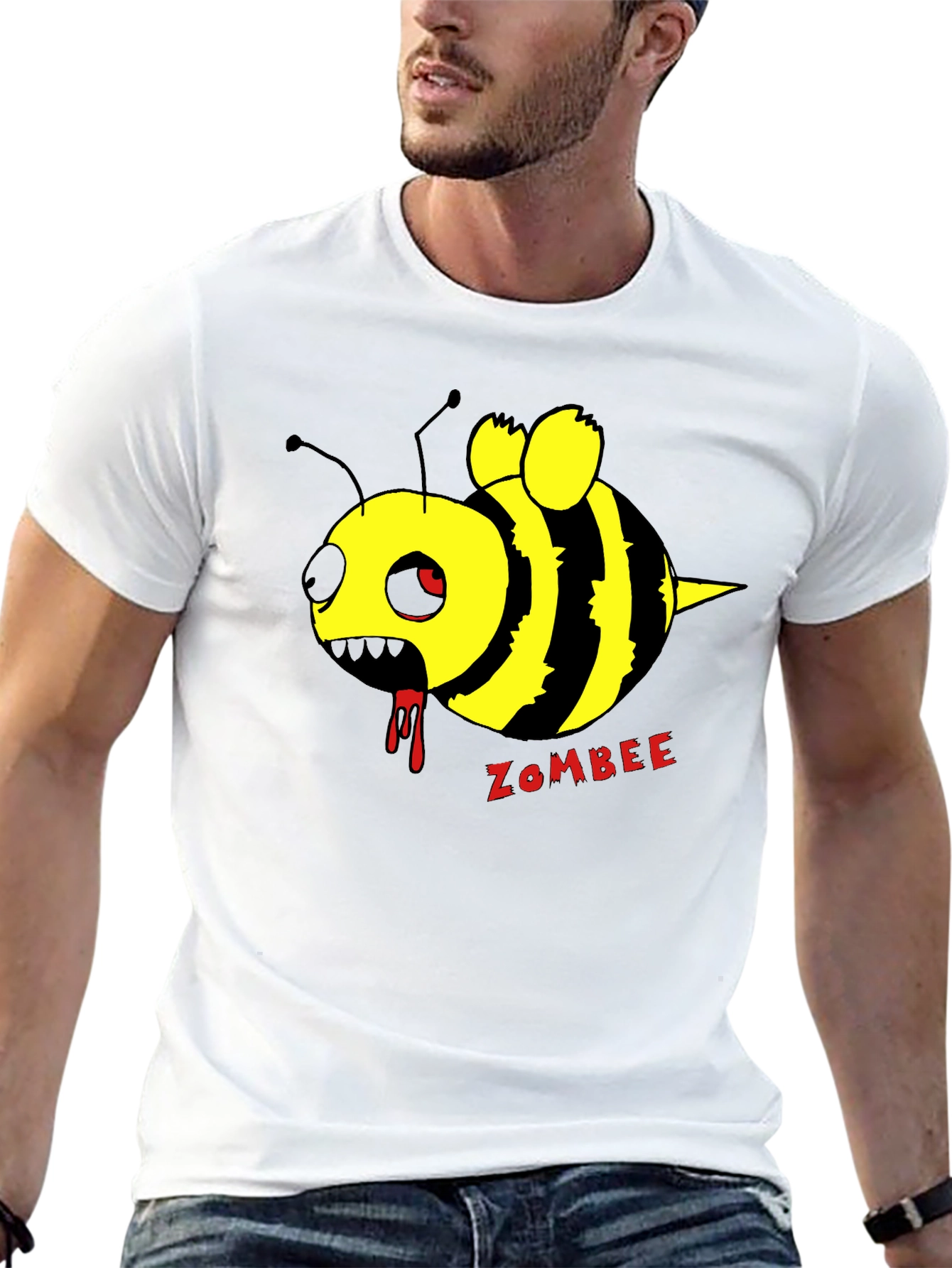 Black Zombee Graphic T-Shirt - Black Cotton Tee view 13