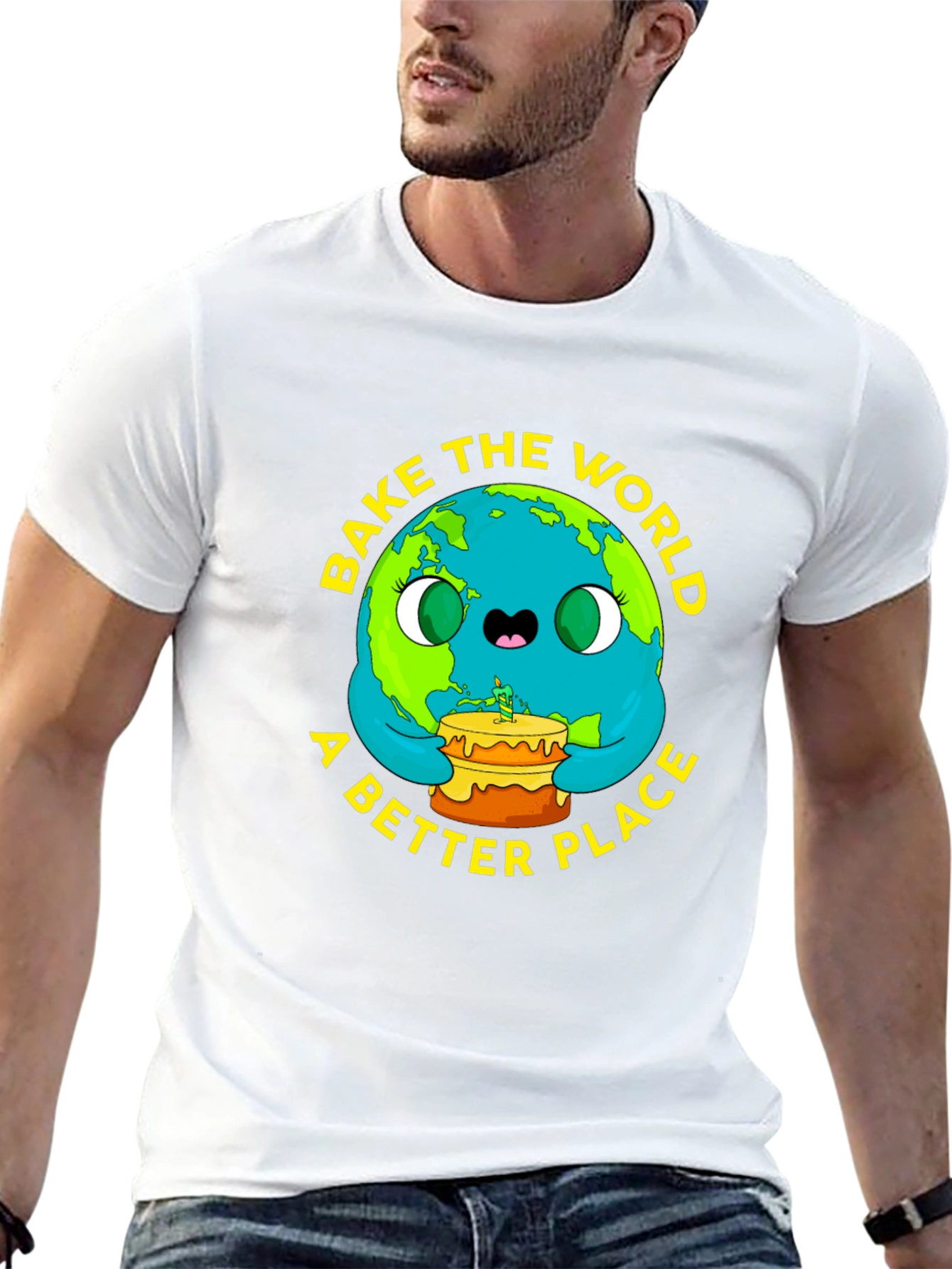 Black Bake the World a Better Place Graphic Tee view 13
