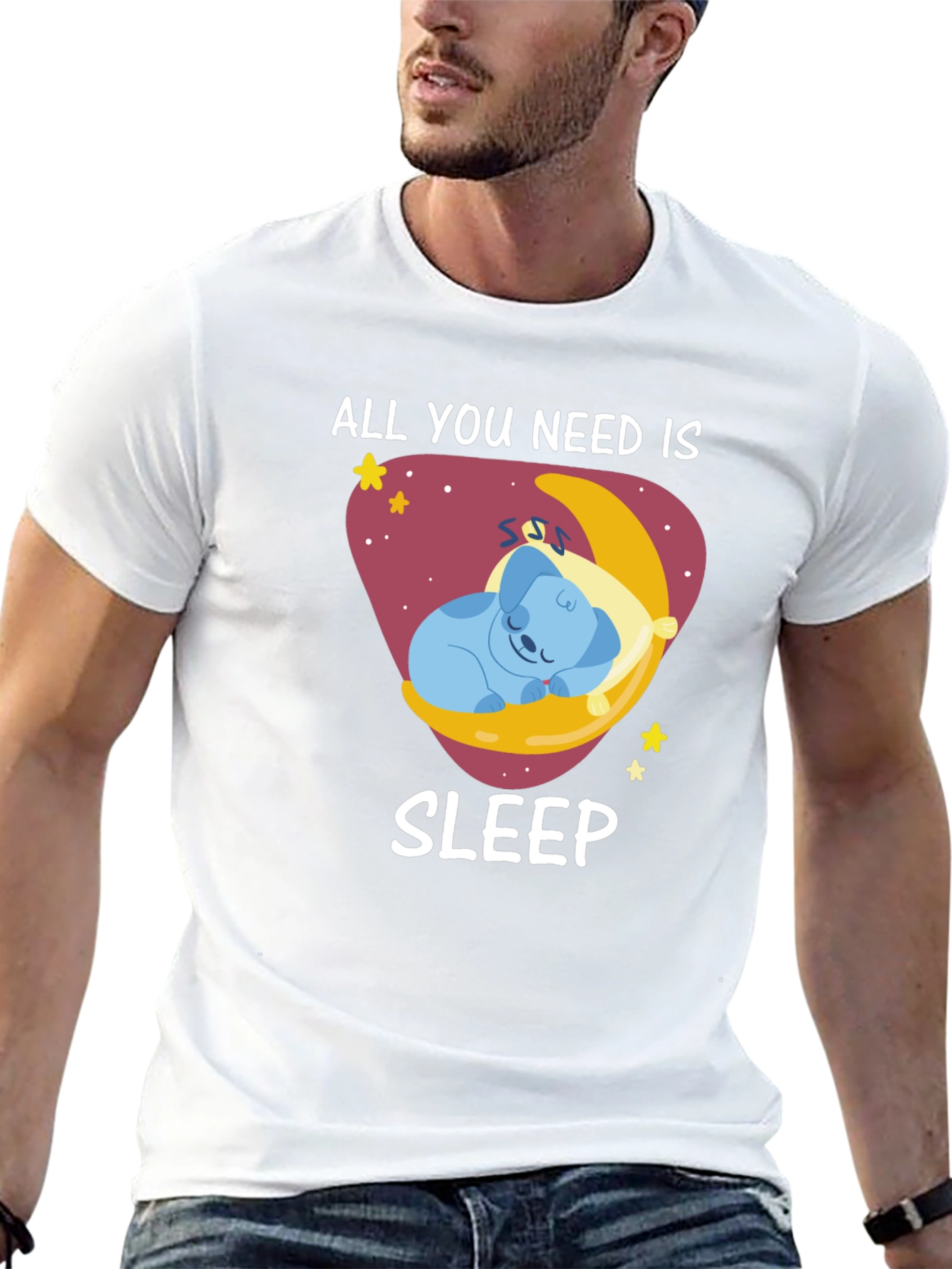 Black All You Need Is Sleep T-Shirt view 13