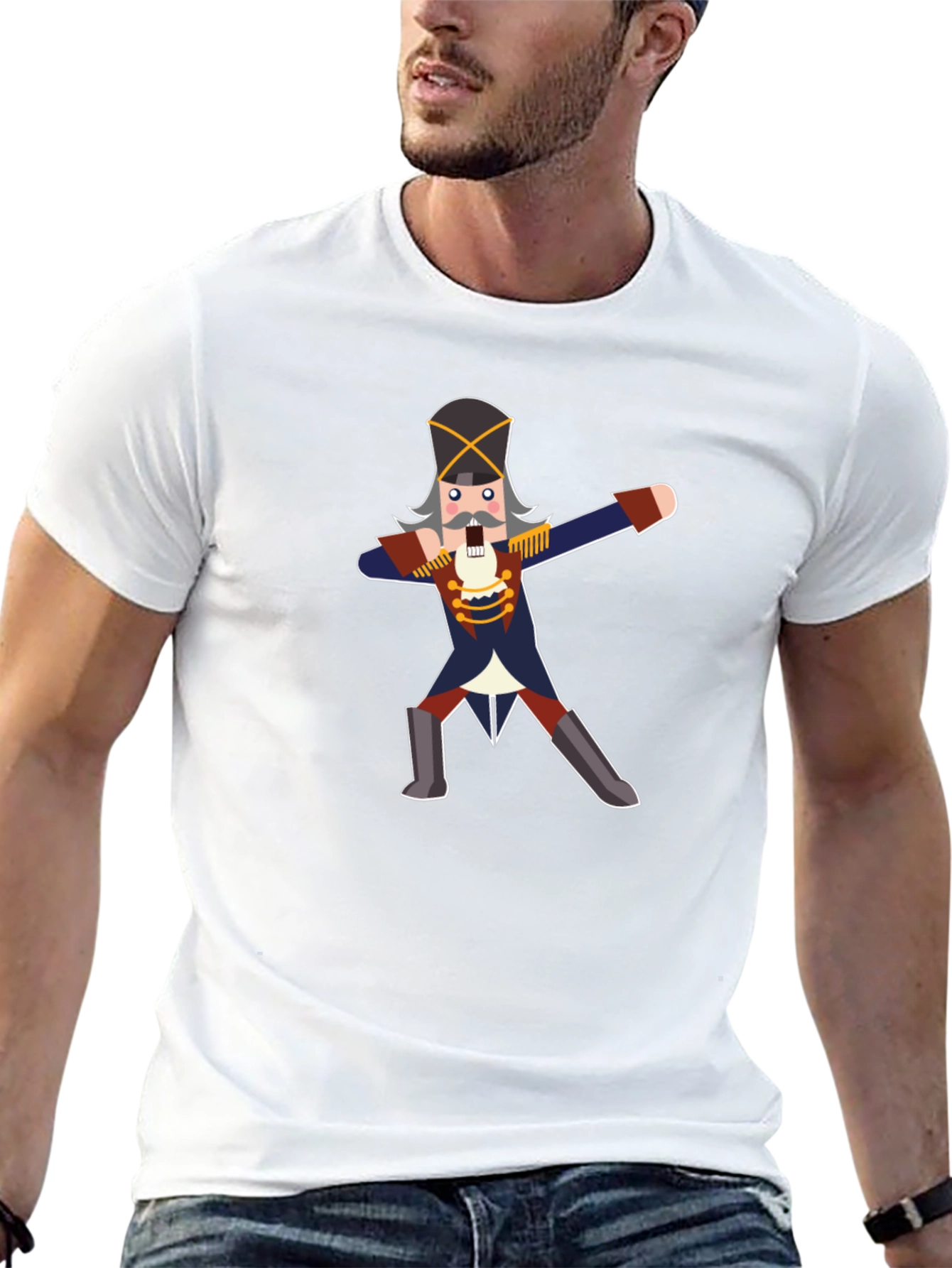 Black Nutcracker Dabbing Graphic T-Shirt view 13