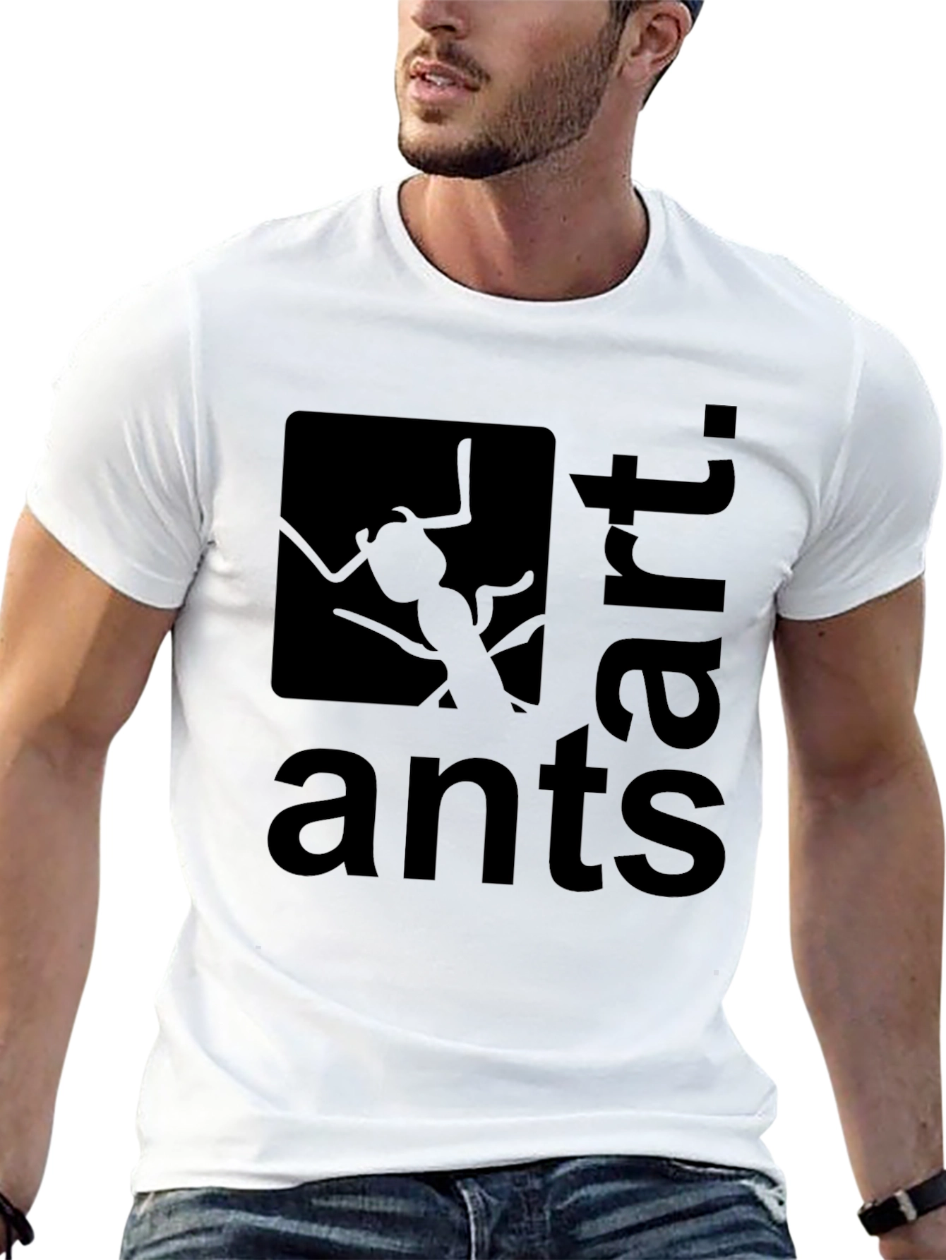 Black Art Ants Black Graphic Tee view 13