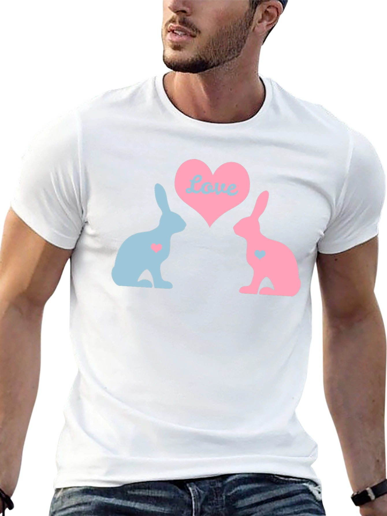 Black Love Bunnies Black T-Shirt view 13
