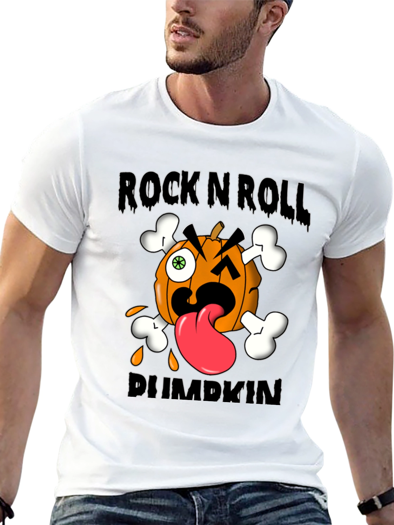 Black Rock N Roll Pumpkin Graphic Tee view 13