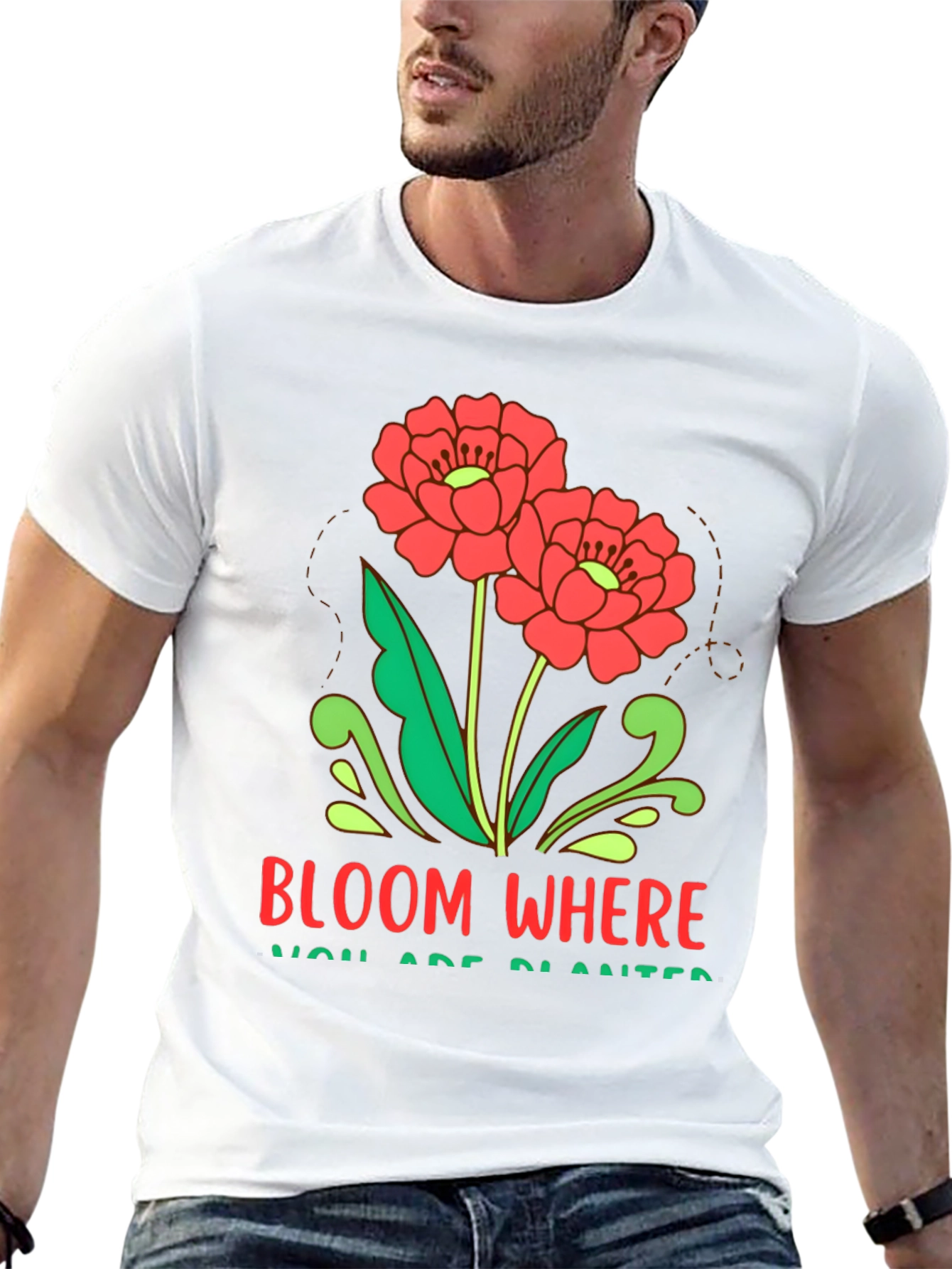 Black Bloom Where You Are Planted Graphic Tee view 13
