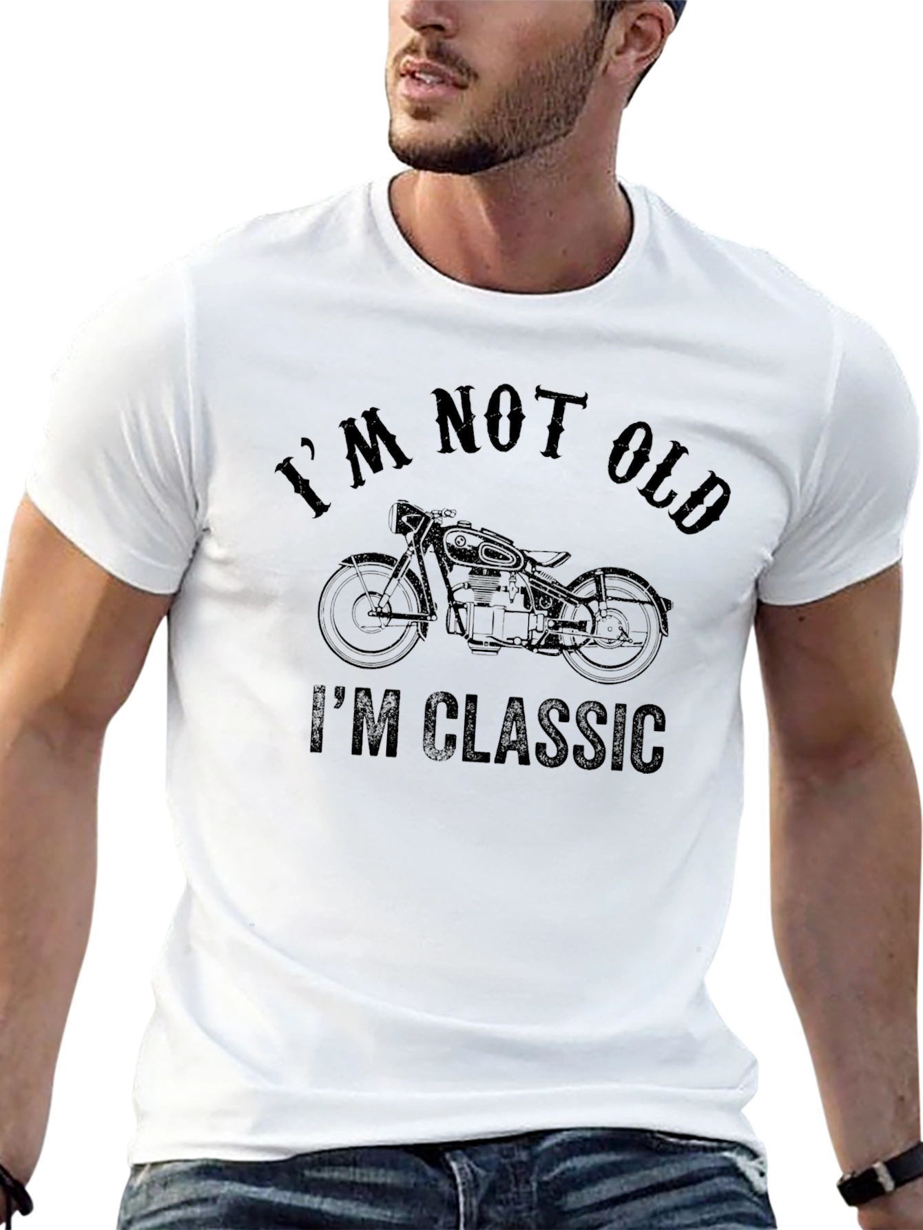 Black I'm Not Old I'm Classic Motorcycle Graphic Tee view 13