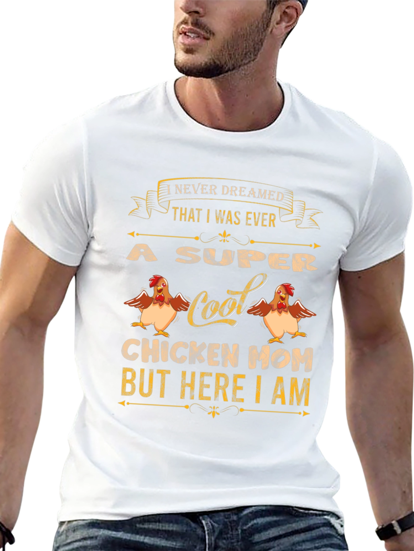 Black Super Cool Chicken Mom T-Shirt - Novelty Tee view 13