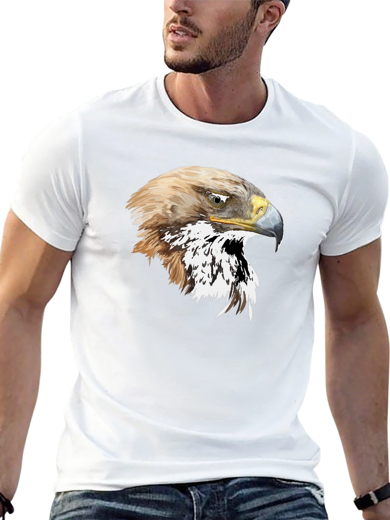 Black Eagle Graphic T-Shirt - Black Cotton Tee view 13