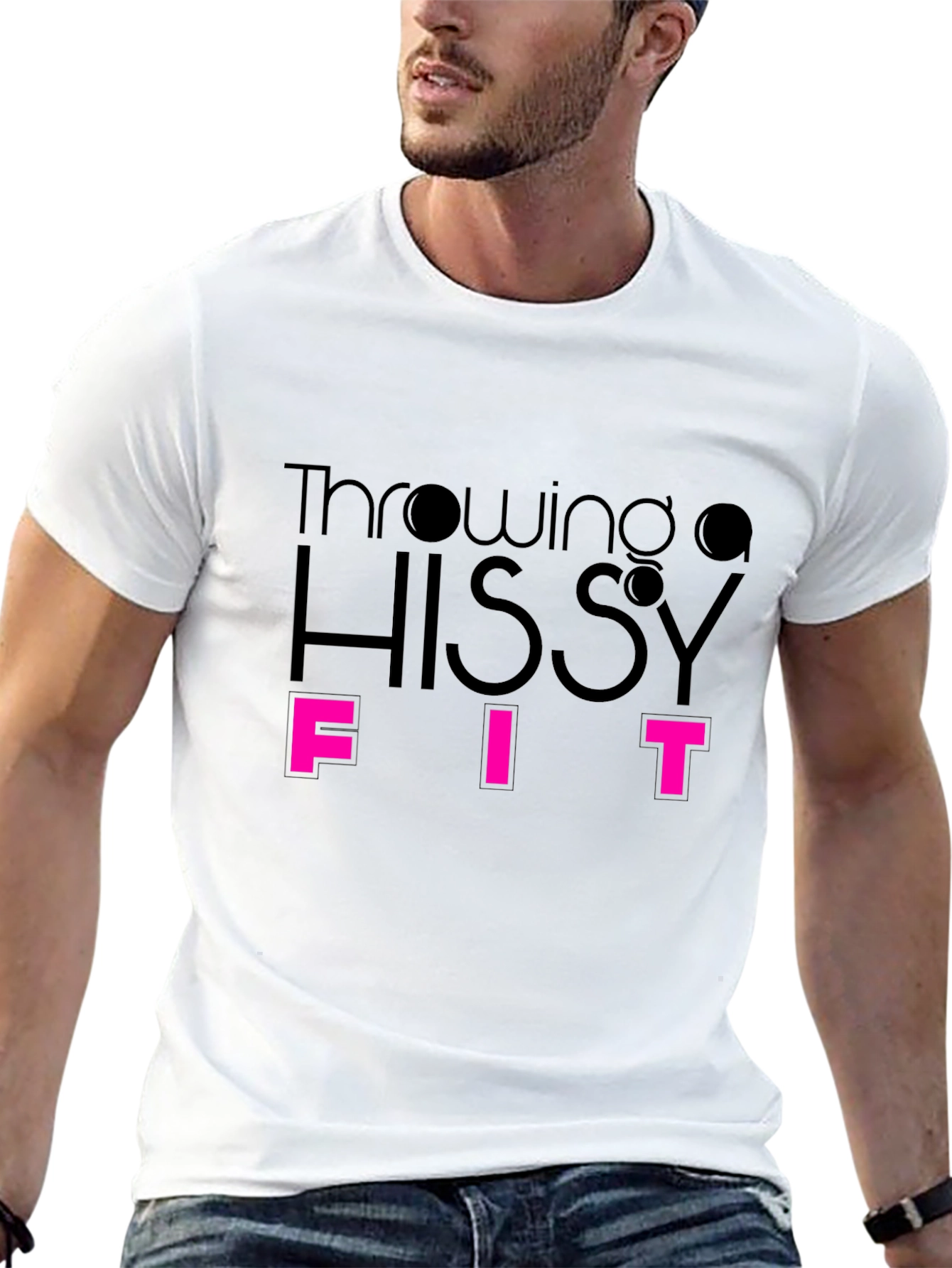 Black Throwing a Hissy Fit - Funny Graphic Tee view 13