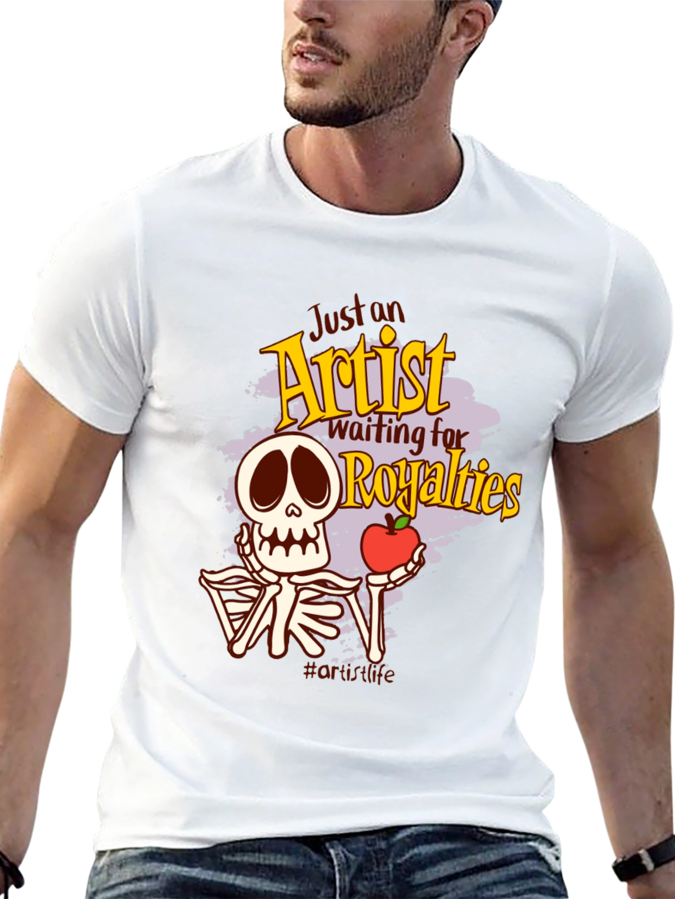 Black Just an Artist Waiting for Royalties T-Shirt view 13