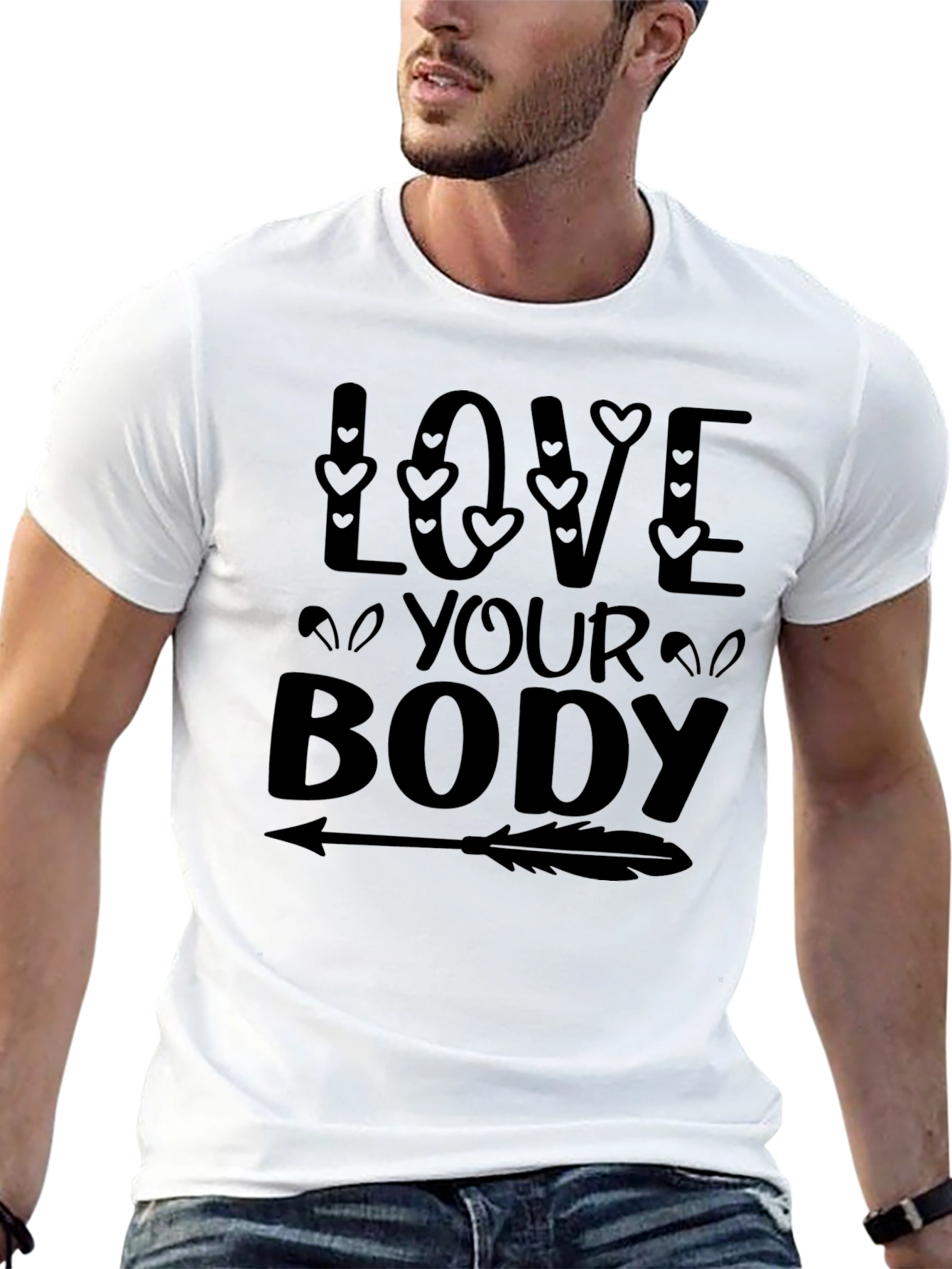 Black Love Your Body Graphic Tee view 13