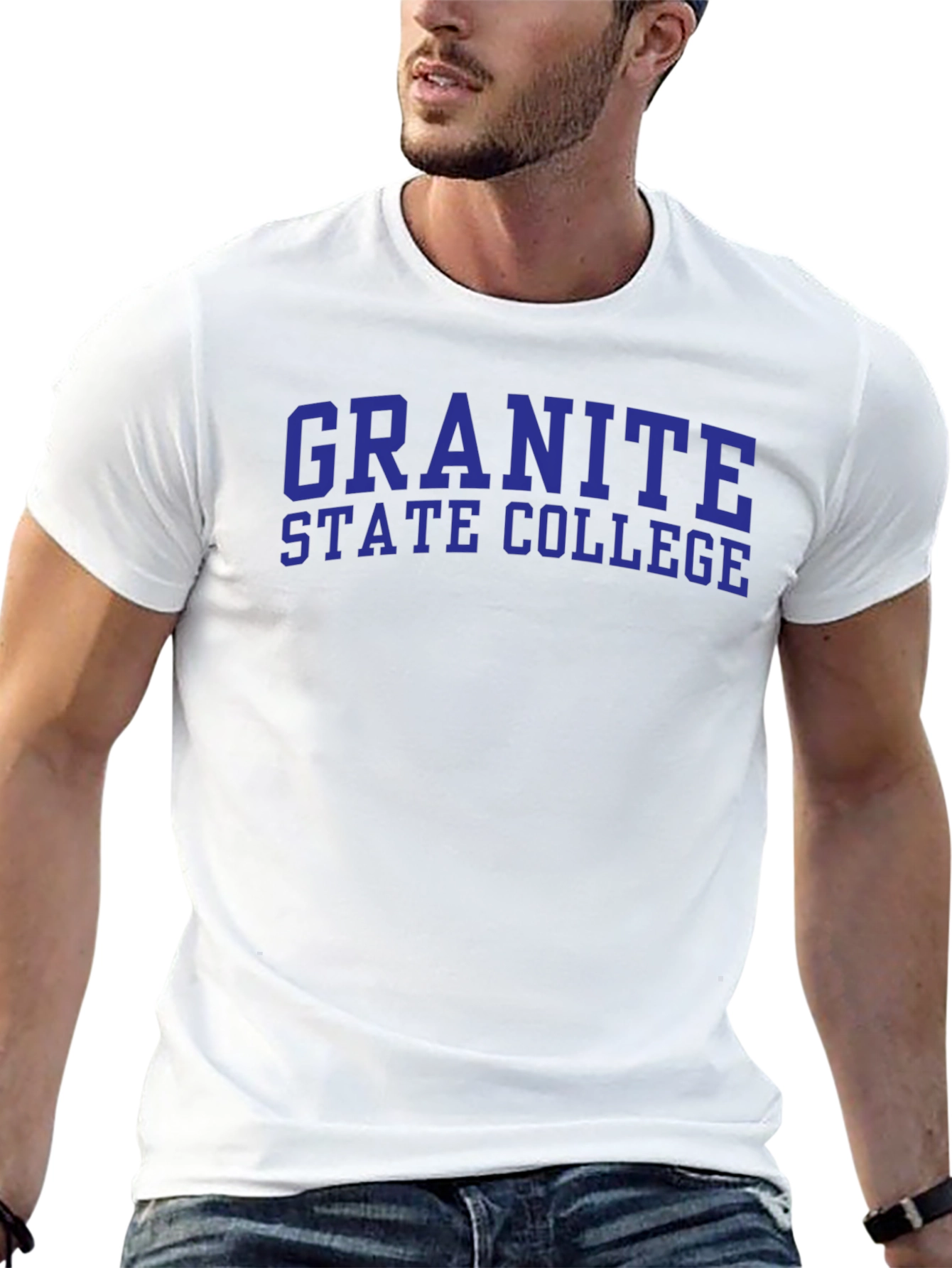 Black Granite State College Black T-Shirt view 13