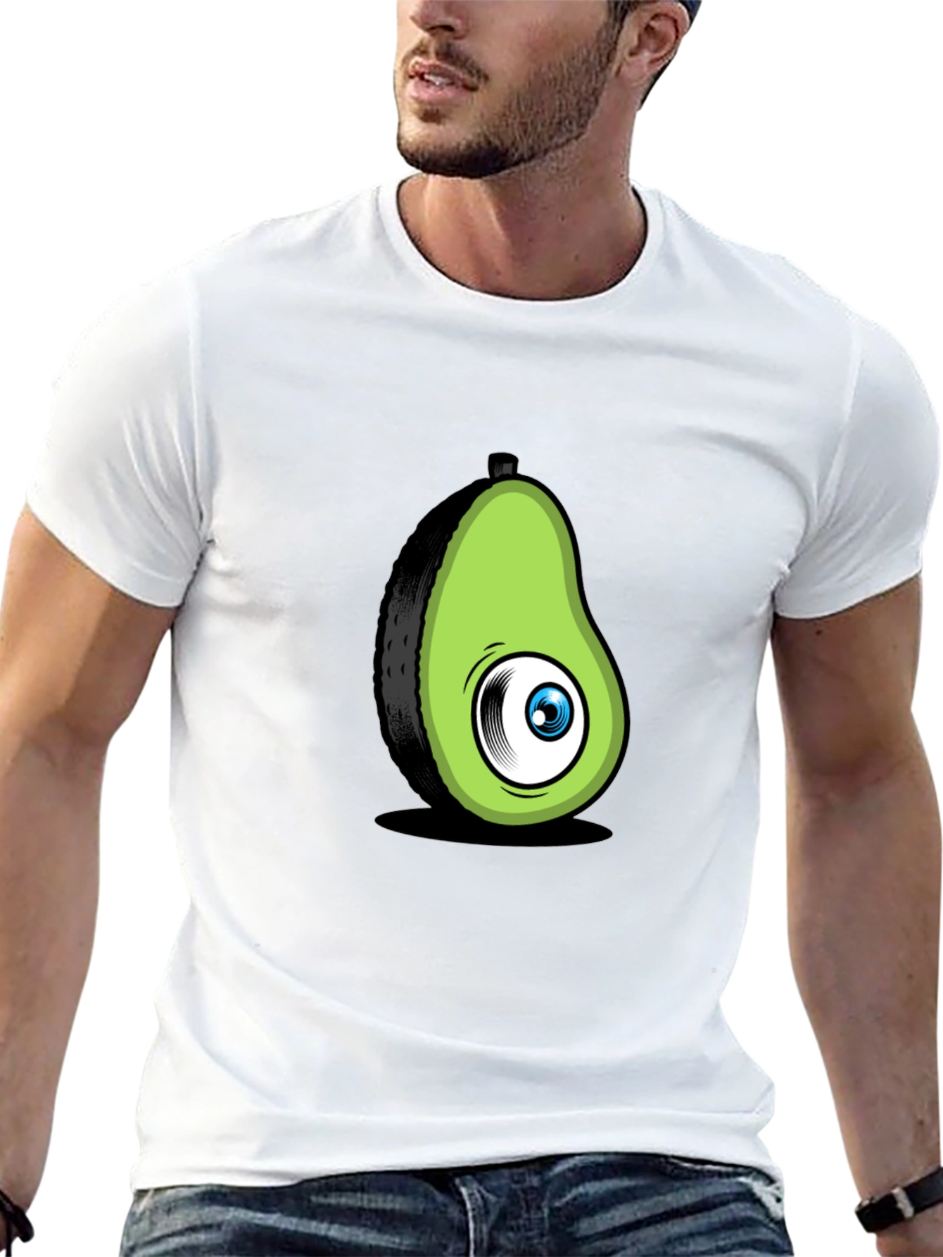 Black Avocado Eye Black T-Shirt Funny Graphic Tee view 13