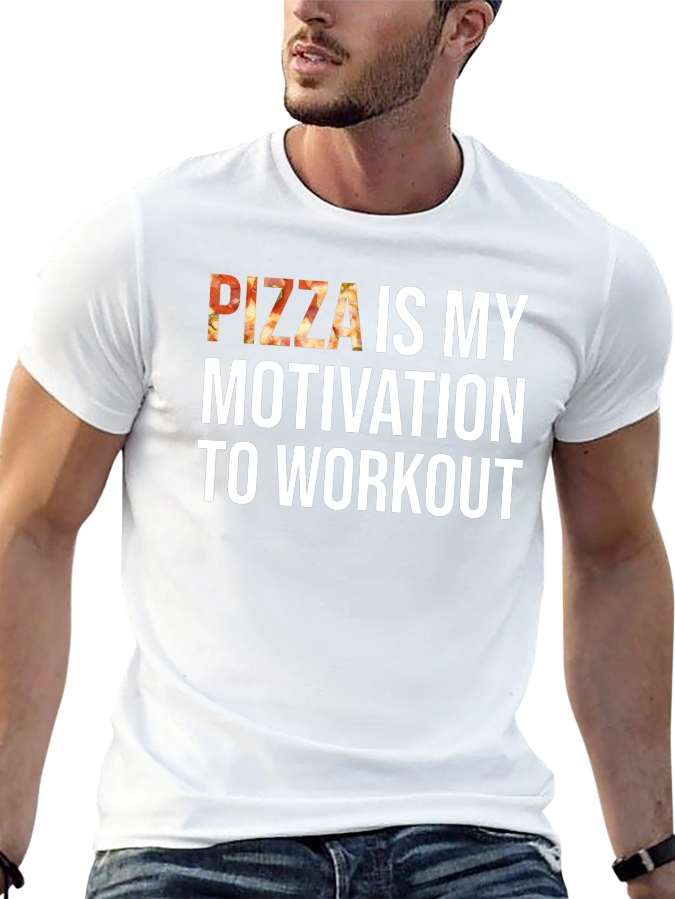Black Pizza Motivation Workout Tee - Unisex view 13