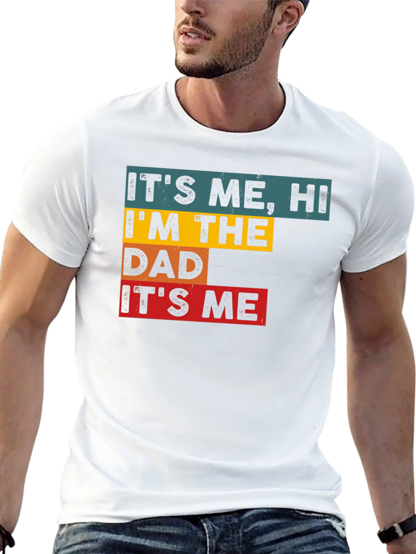 Black It's Me, Hi, I'm The Dad, It's Me - Men's Graphic Tee view 13