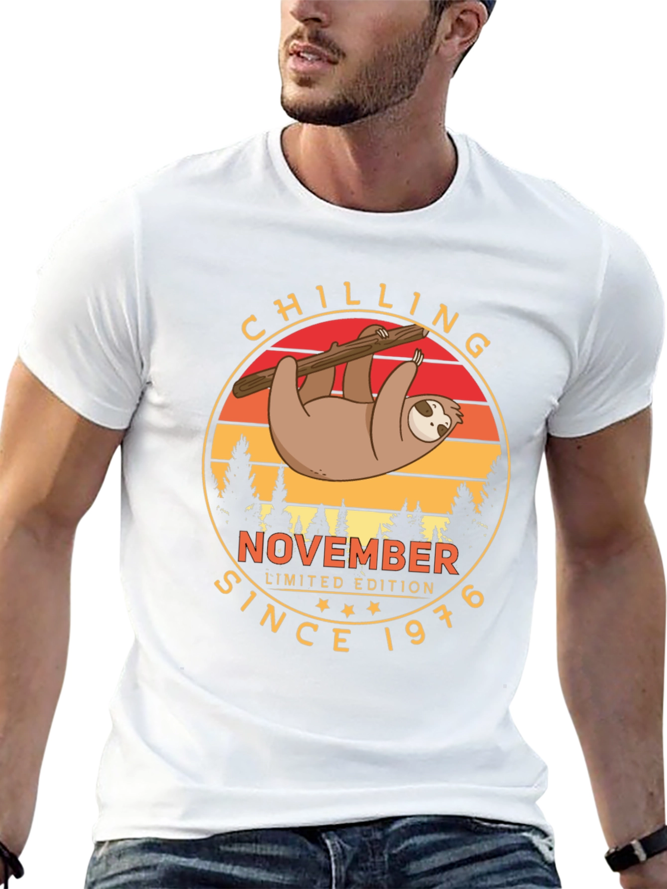 Black Chilling Sloth November 1976 Limited Edition T-Shirt view 13