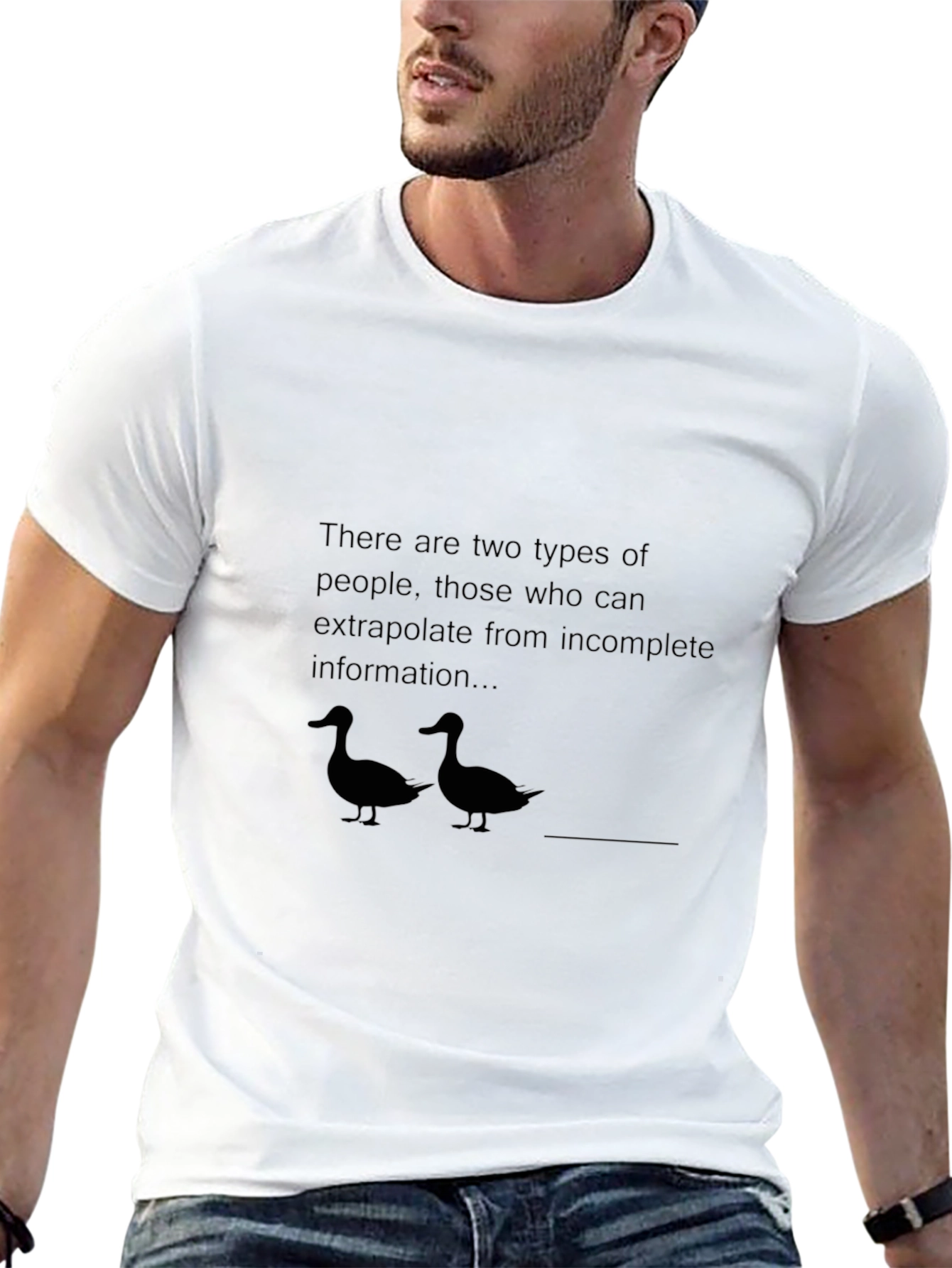 Black Extrapolation Humor T-Shirt view 13