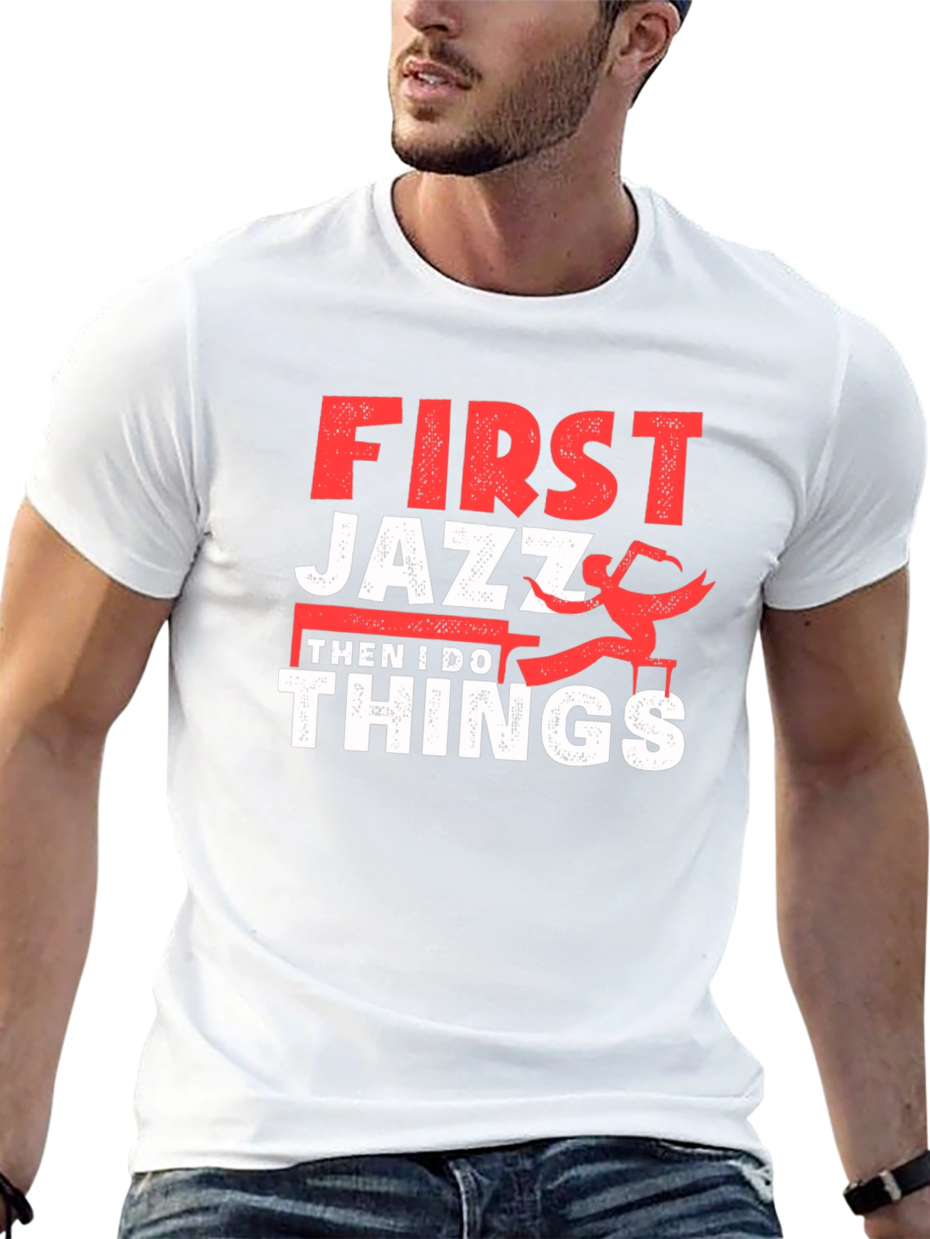 Black First Jazz Then I Do Things T-Shirt view 13