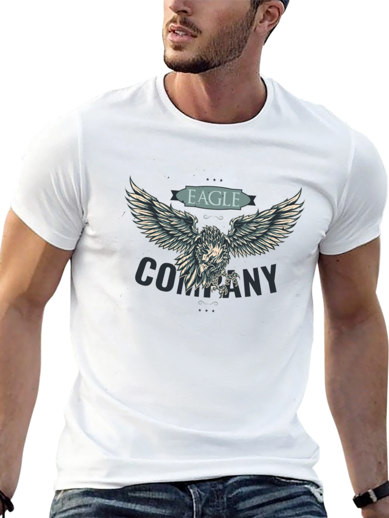 Eagle Company T-Shirt - Graphic Print Tee - 13