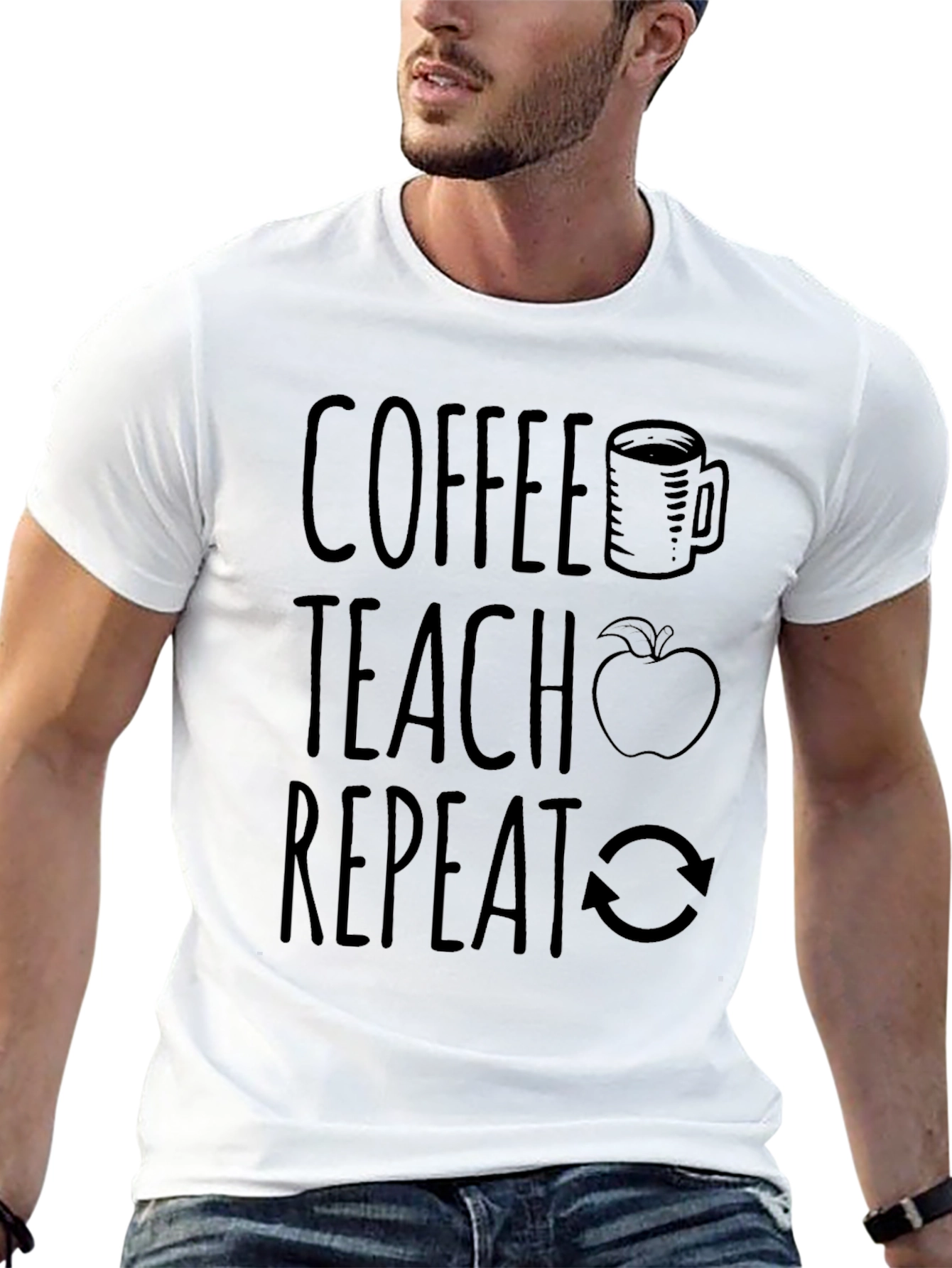 Black Coffee Teach Repeat Graphic Tee view 13