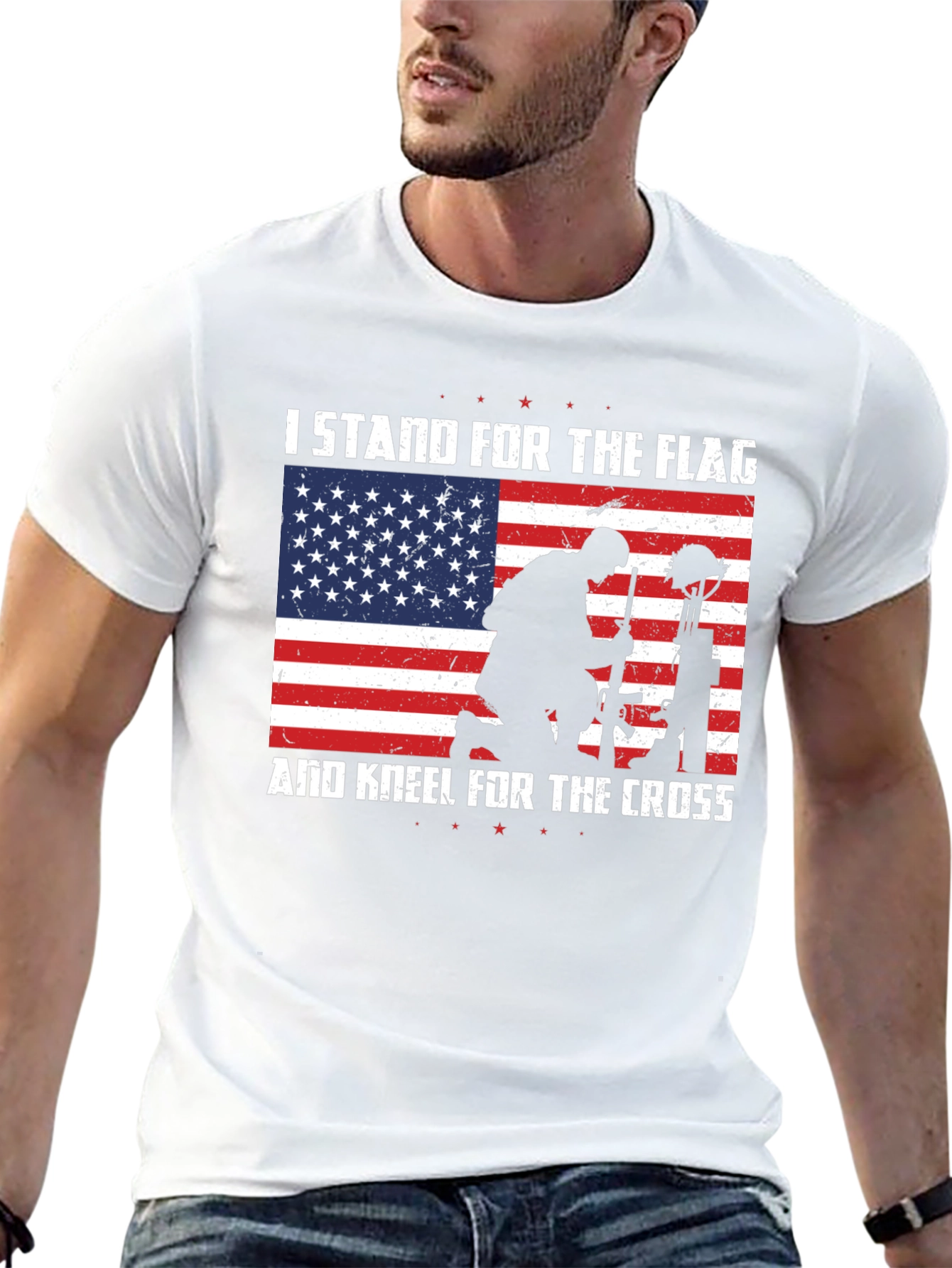 Black I Stand For The Flag T-Shirt view 13