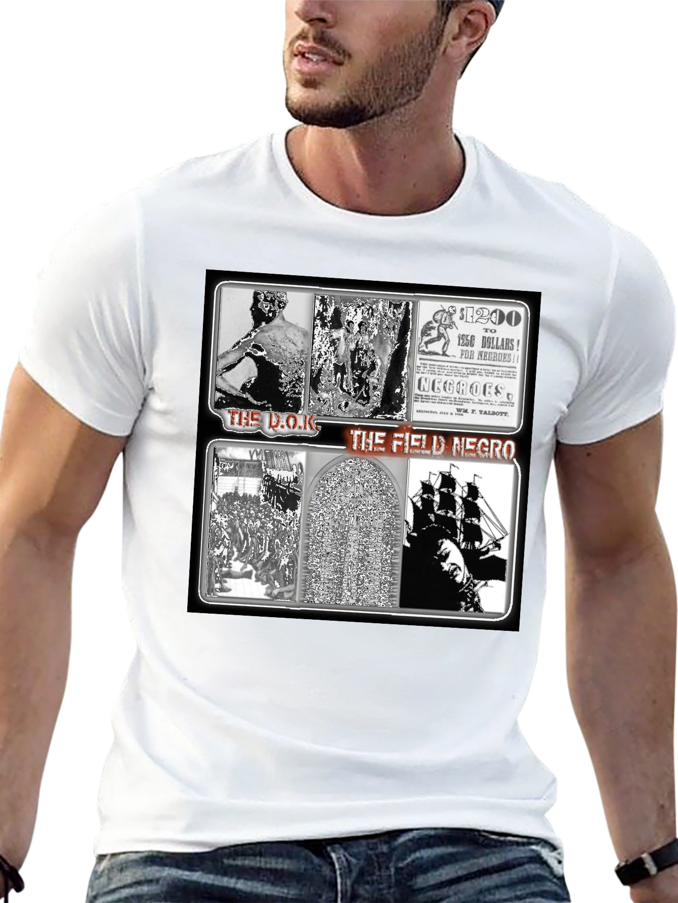 Black The Field Negro T-Shirt: Provocative Statement Tee view 13